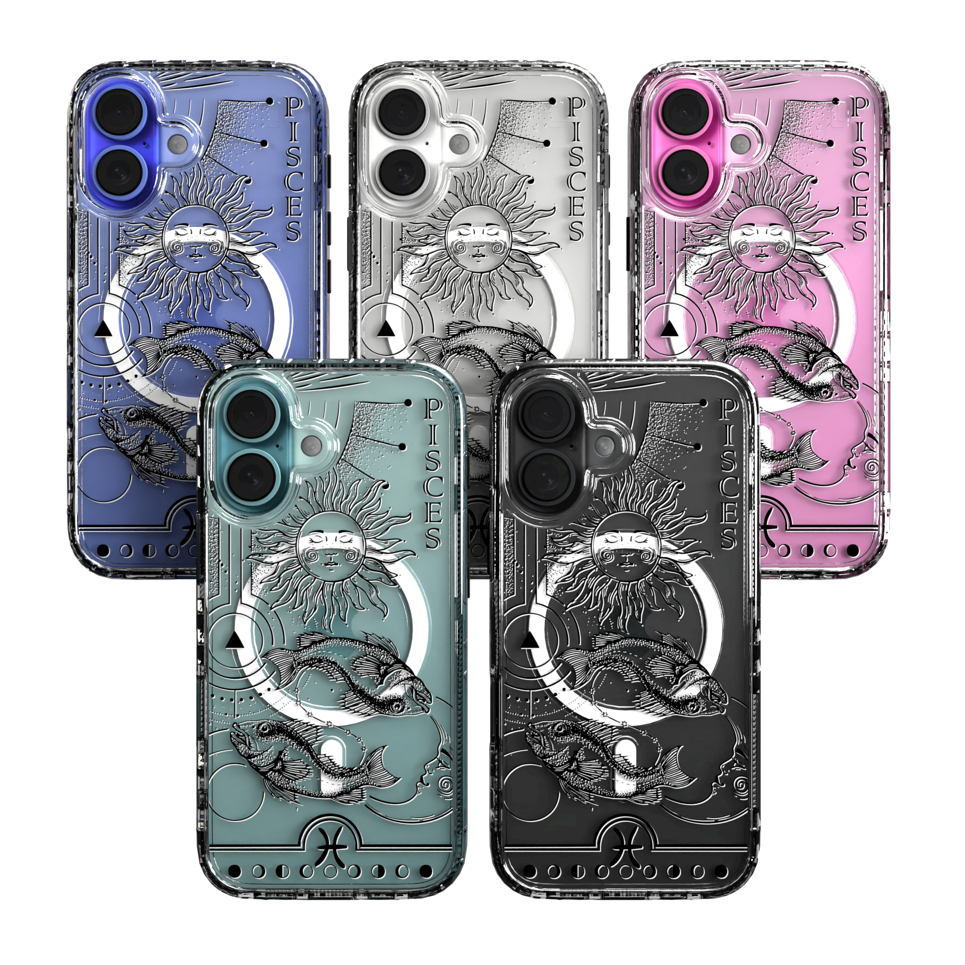 iPhone 16 Series | MagSafe | Zodiac Collection | Pisces Pisces Black / iPhone 16 / Clear