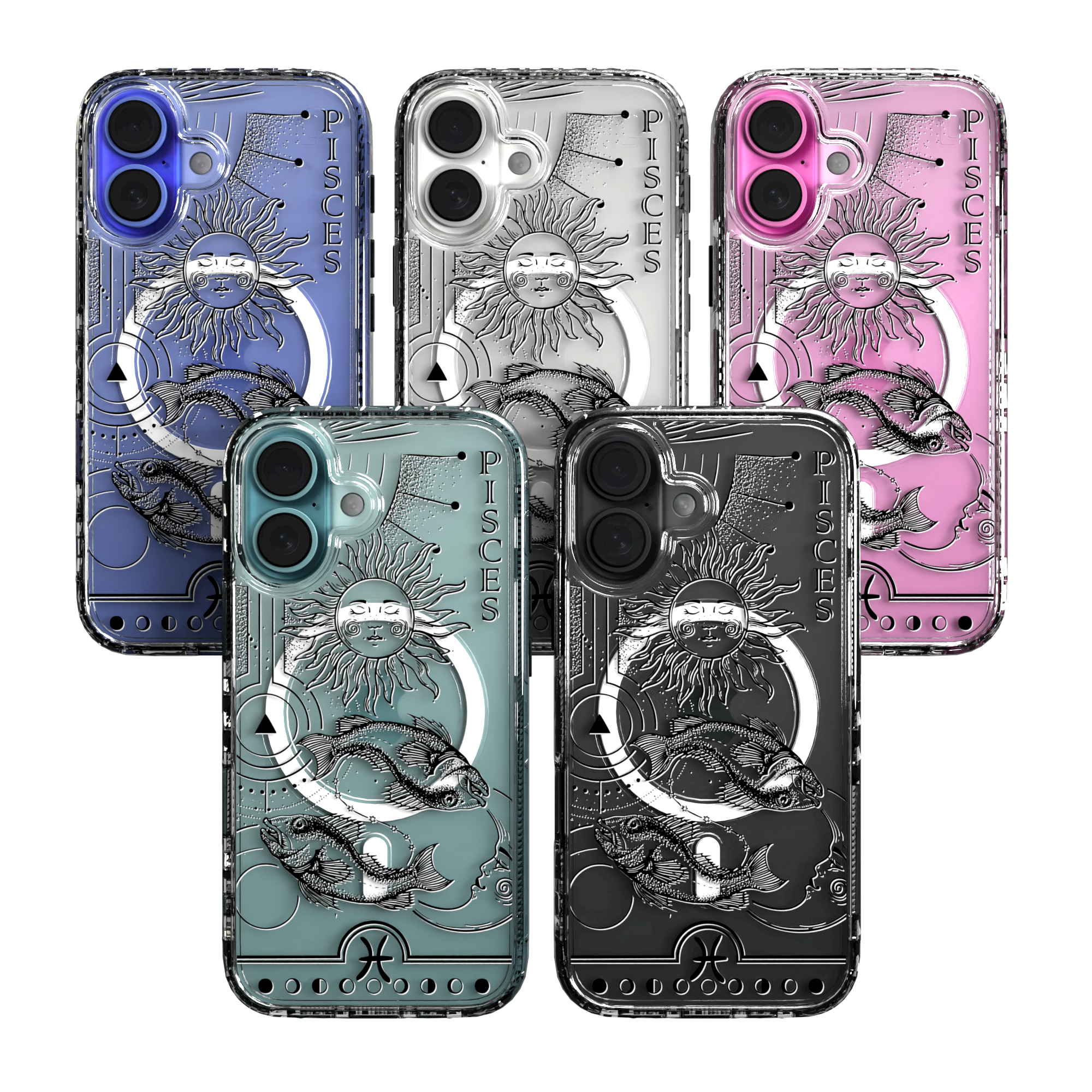 iPhone 16 Series | MagSafe | Zodiac Collection | Pisces Pisces Black / iPhone 16 / Clear