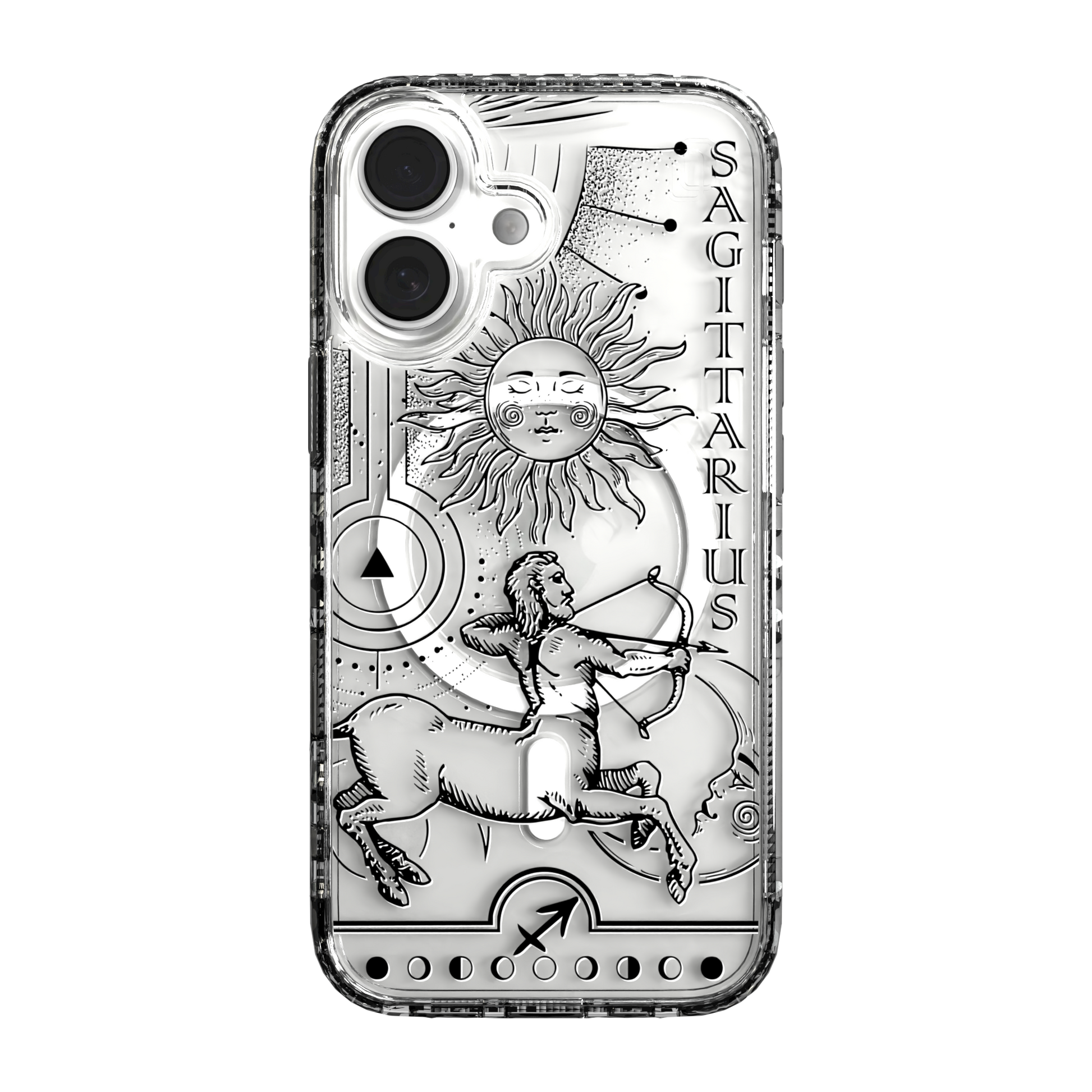 iPhone 16 Series | MagSafe | Zodiac Collection | Sagitarius Sagittarius Black / iPhone 16 / Clear