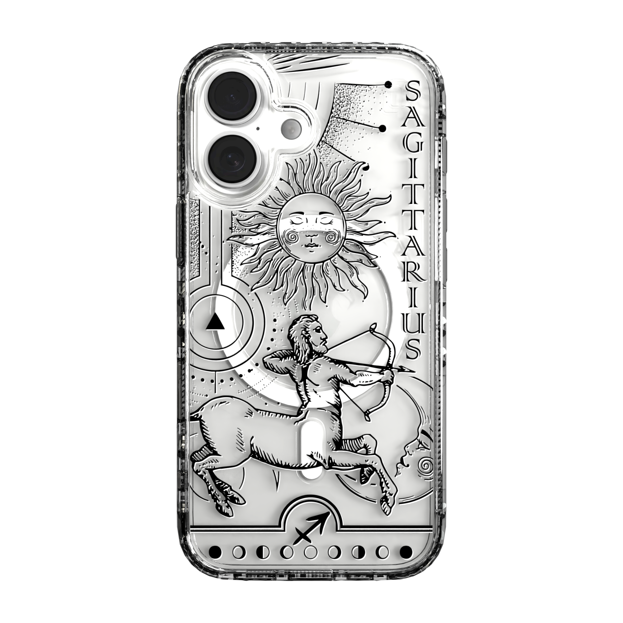 iPhone 16 Series | MagSafe | Zodiac Collection | Sagitarius Sagittarius Black / iPhone 16 / Clear