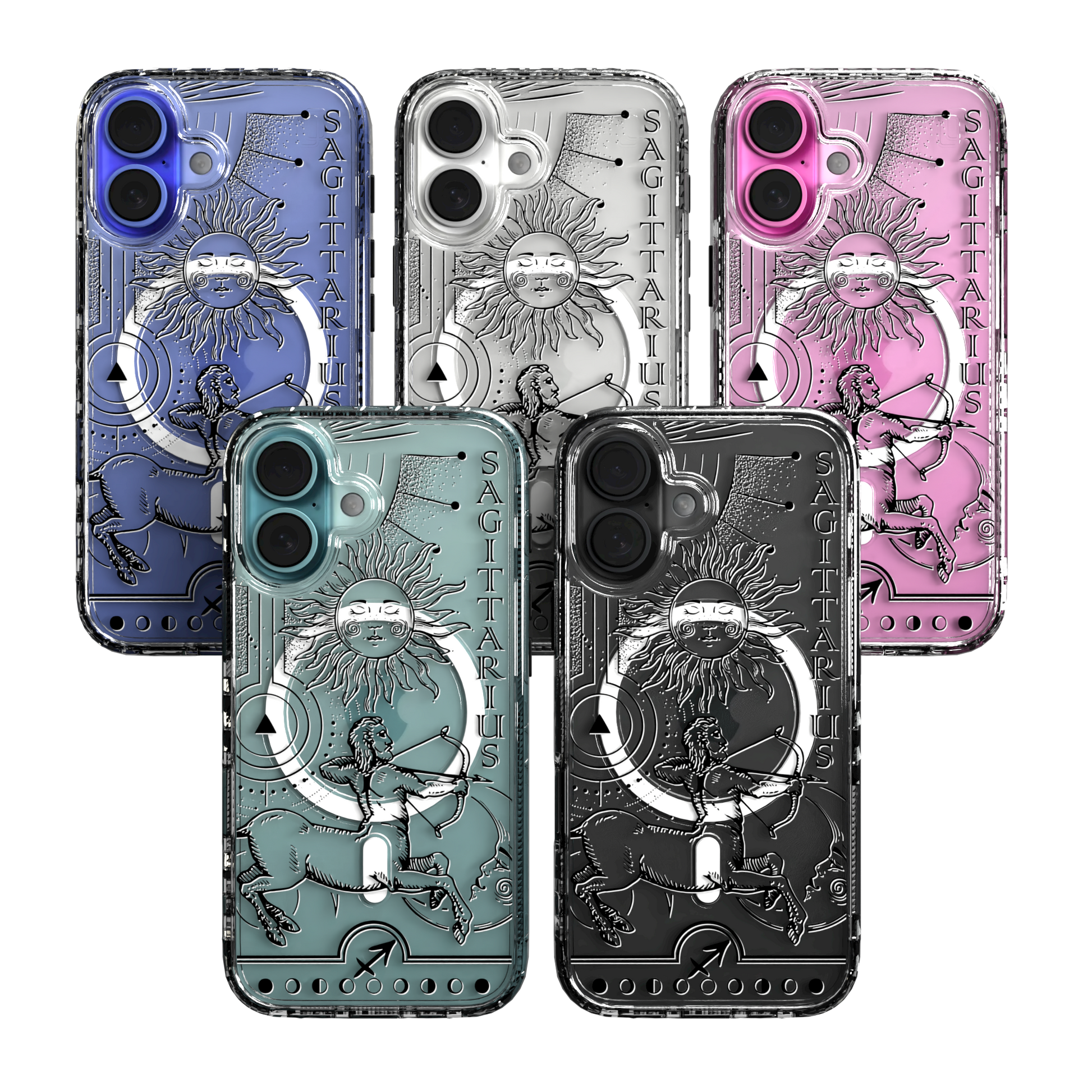 iPhone 16 Series | MagSafe | Zodiac Collection | Sagitarius Sagittarius Black / iPhone 16 / Clear