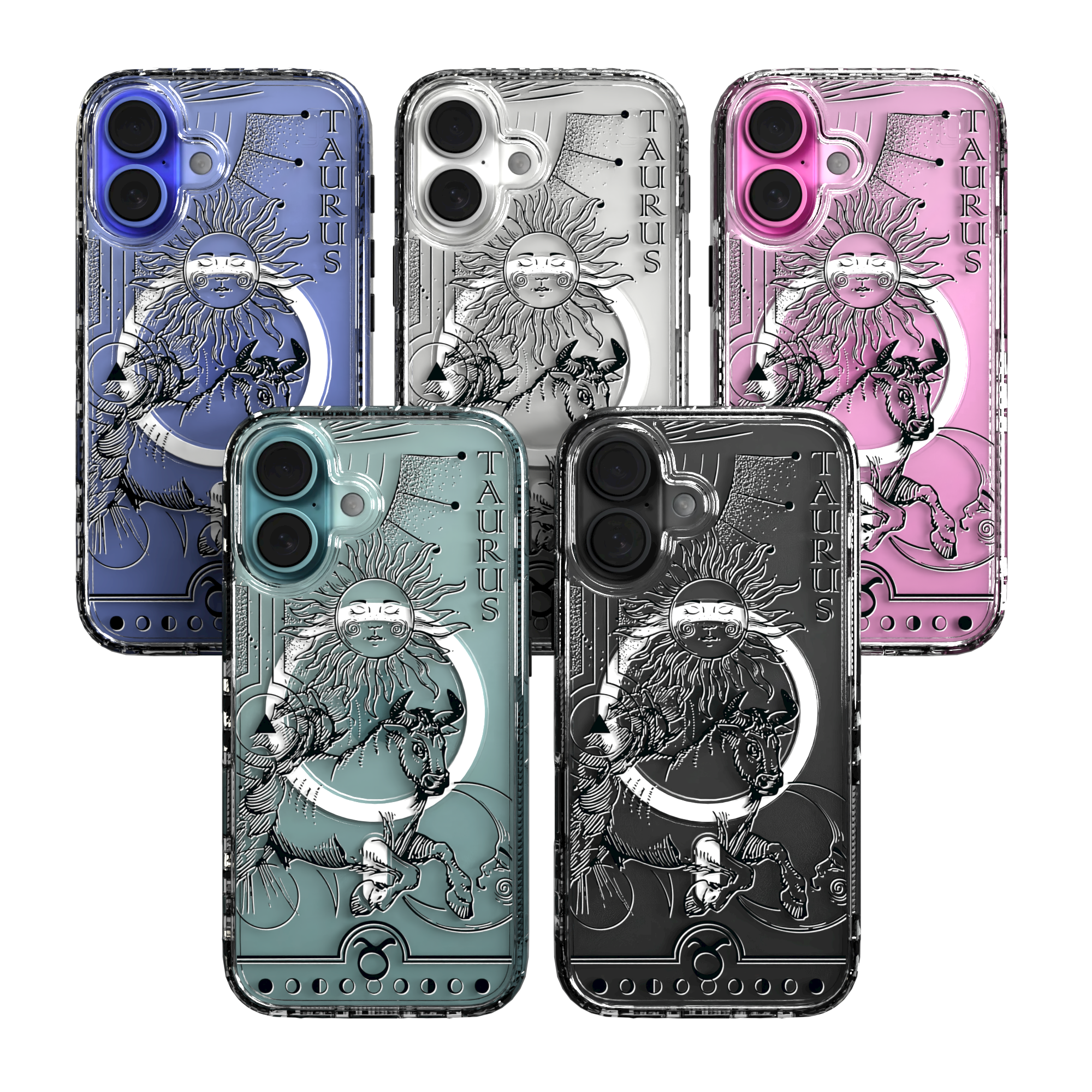 iPhone 16 Series | MagSafe | Zodiac Collection | Taurus Taurus Black / iPhone 16 / Clear