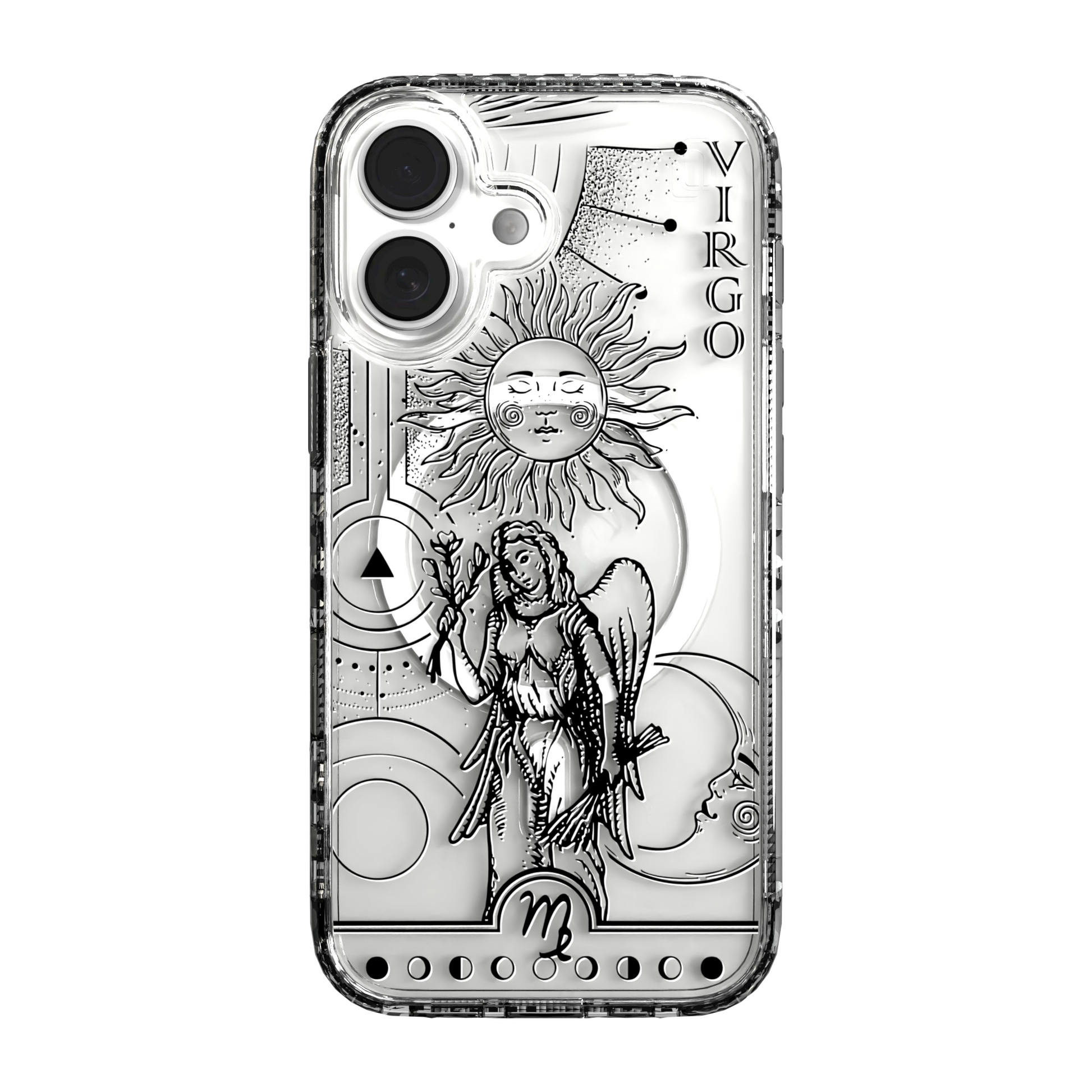 iPhone 16 Series | MagSafe | Zodiac Collection | Virgo Virgo Black / iPhone 16 / Clear