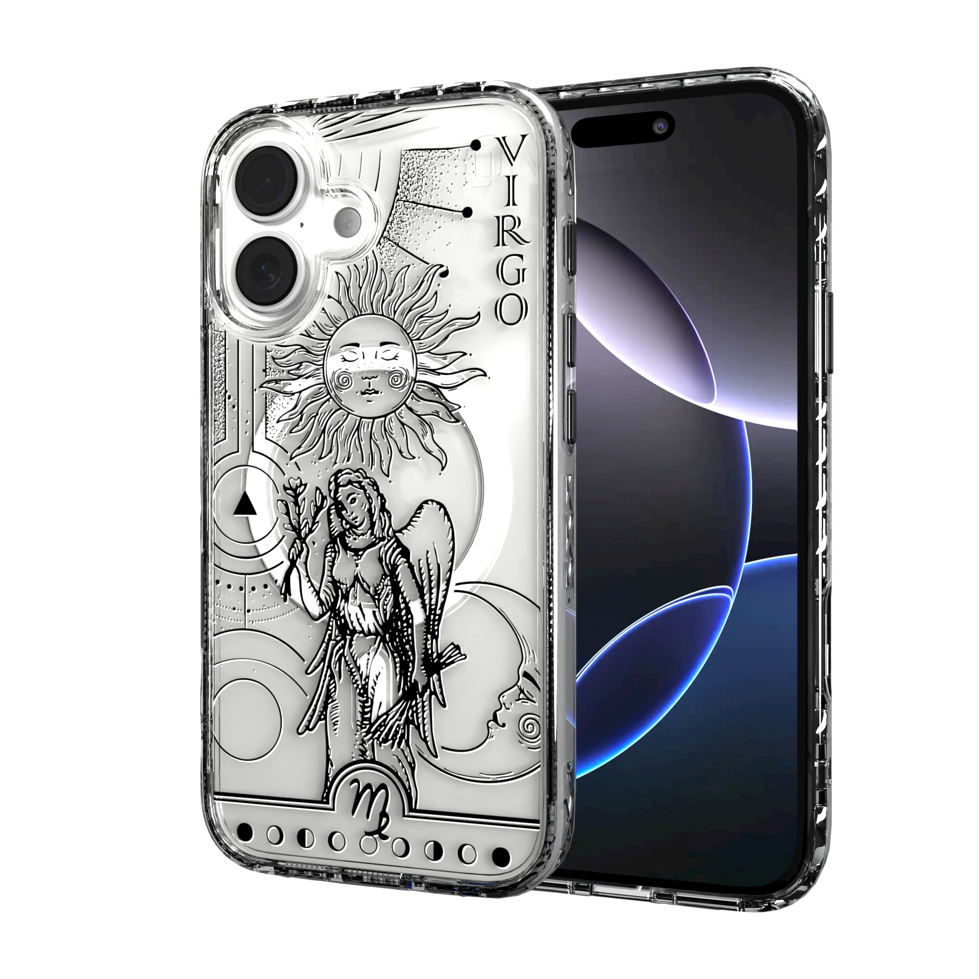 iPhone 16 Series | MagSafe | Zodiac Collection | Virgo Virgo Black / iPhone 16 / Clear