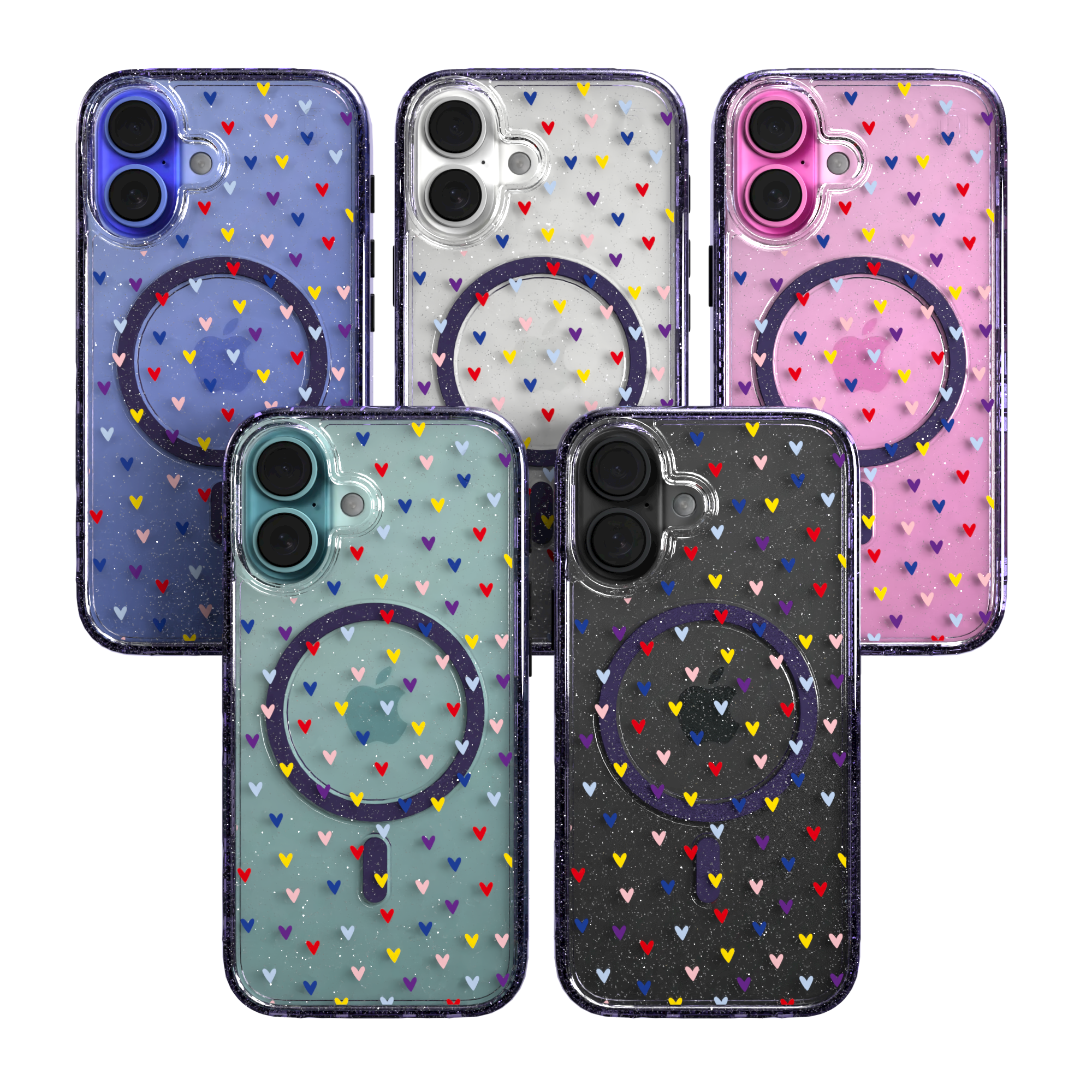 iPhone 16 Series | MagSafe | Heart Collection | Adoring Amore Adoring Amore / iPhone 16 / Lilac Sparkle