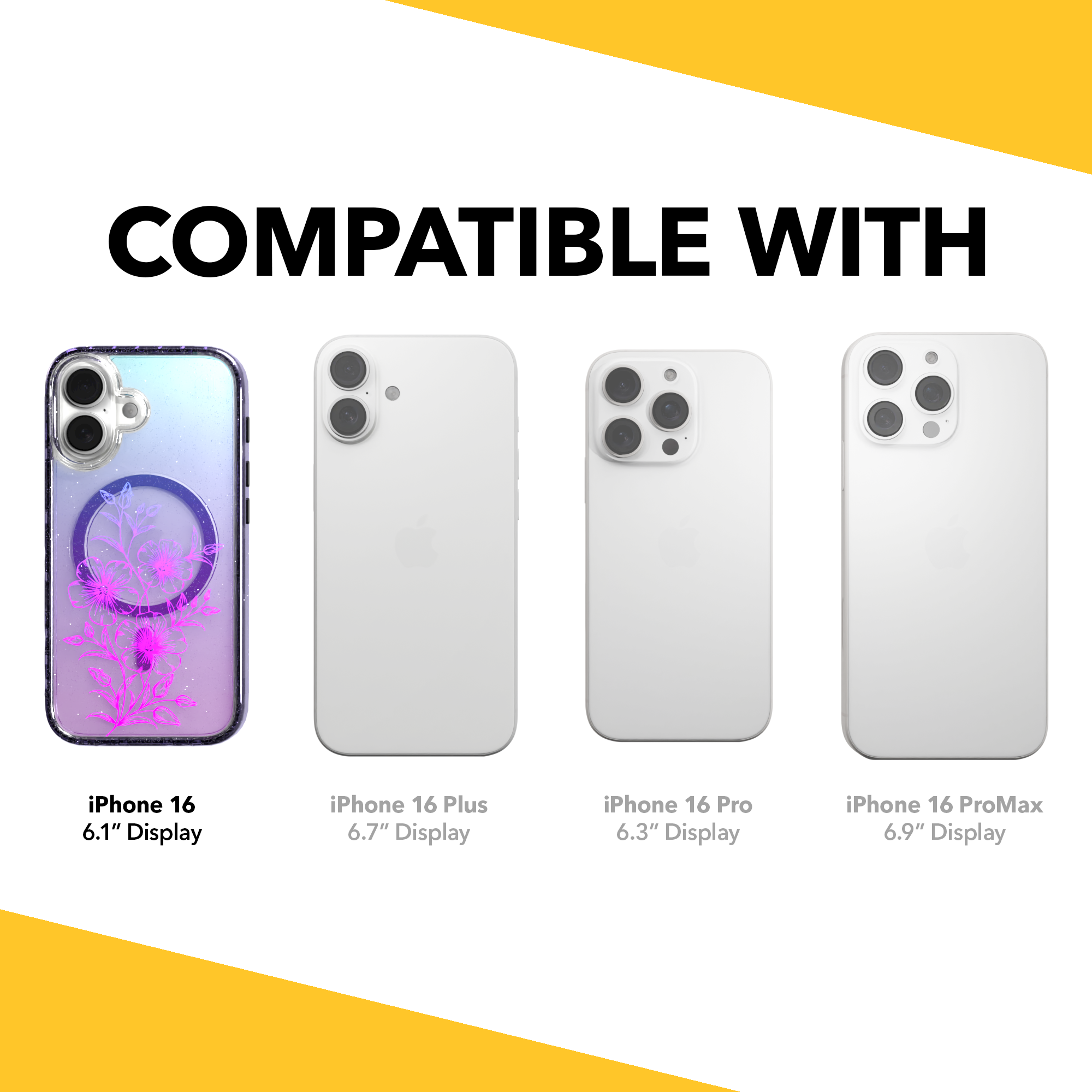iPhone 16 Series | MagSafe | Ombre Bouquet Case Collection | Lilac Purple Haze Lilac Haze / iPhone 16 / Lilac Sparkle