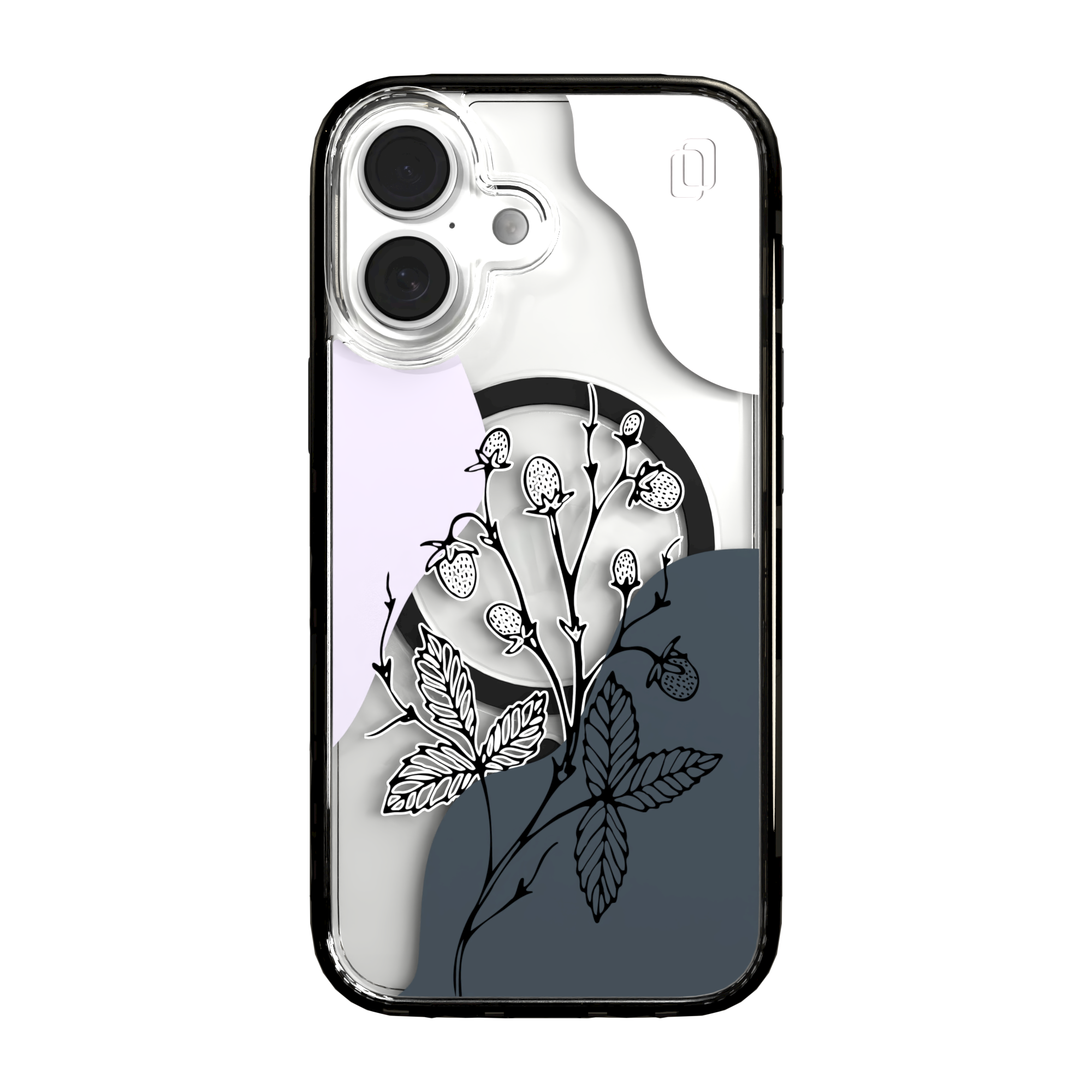 iPhone 16 Series | MagSafe | Botanical Fusion Abstract Case | Purple Night Skies