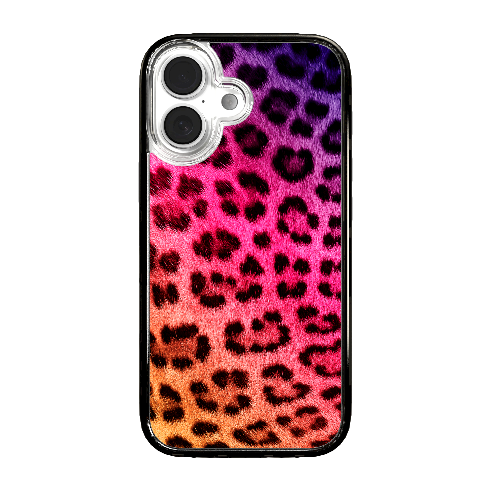 iPhone 16 Series | MagSafe | Animal Print Case | Pink Leopard Print Pink Cheetah / iPhone 16 / Black