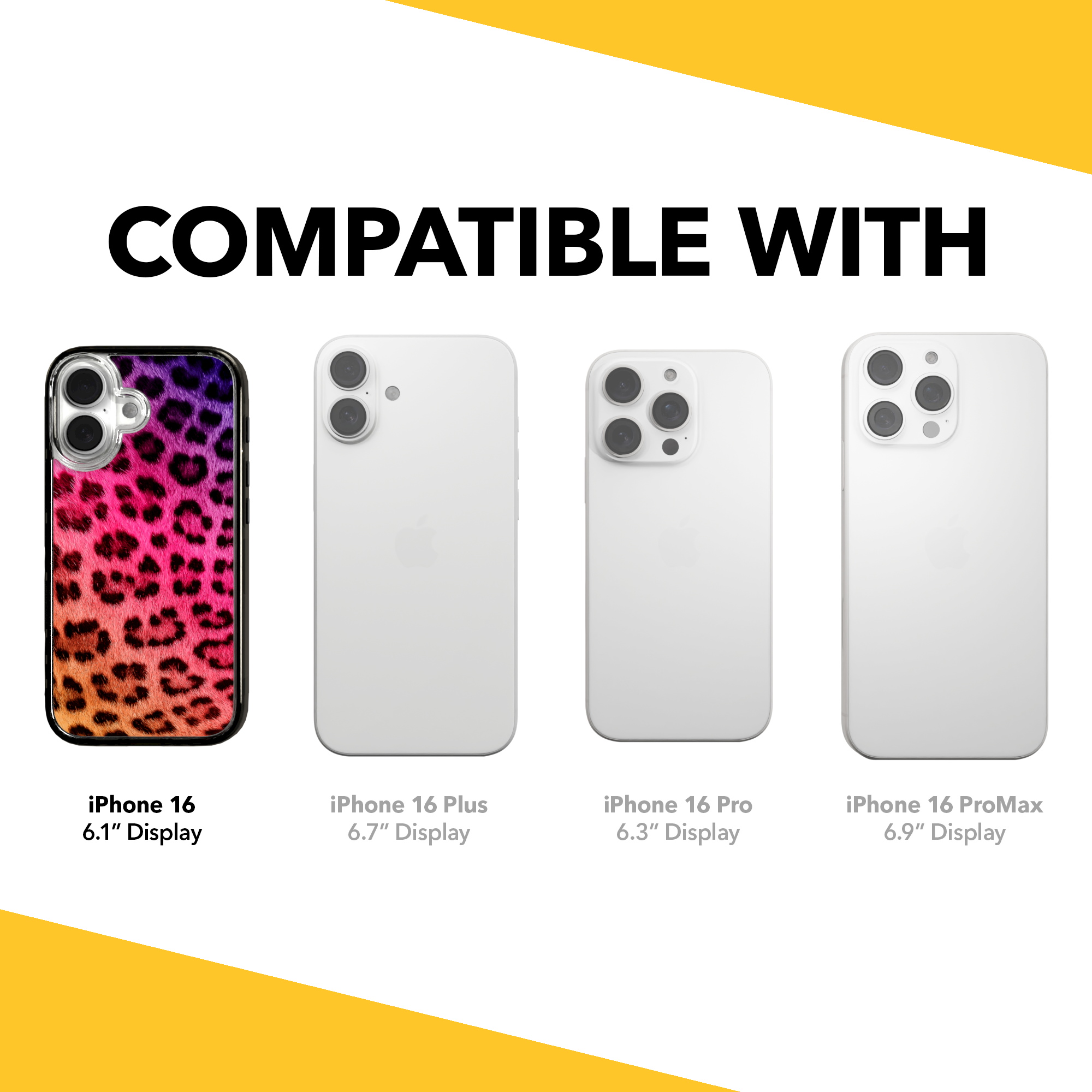 iPhone 16 Series | MagSafe | Animal Print Case | Pink Leopard Print Pink Cheetah / iPhone 16 / Black