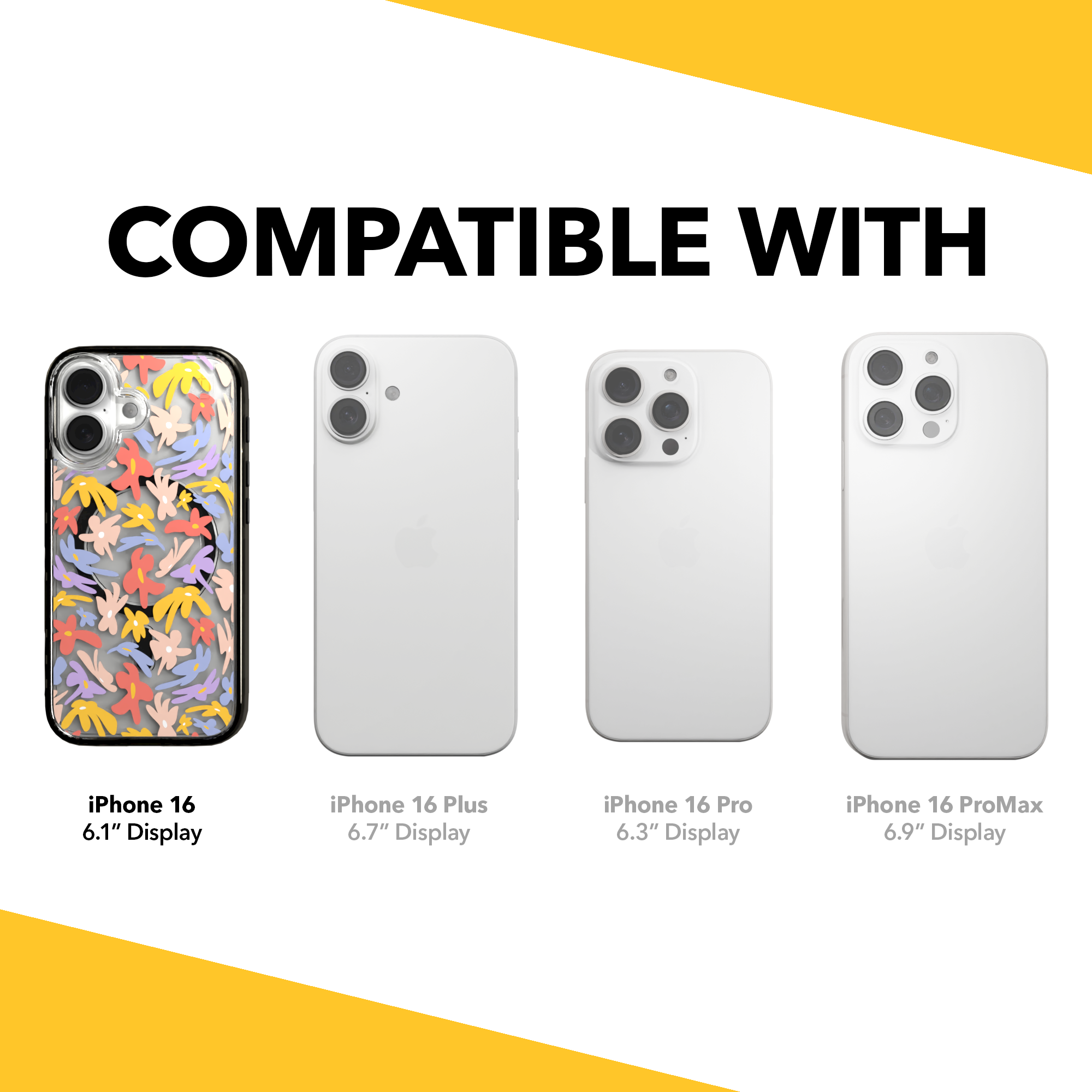 iPhone 16 Series | MagSafe | Flower Case Collection | Trippy Flower Petal Dreams Petal Dreams / iPhone 16 / Black