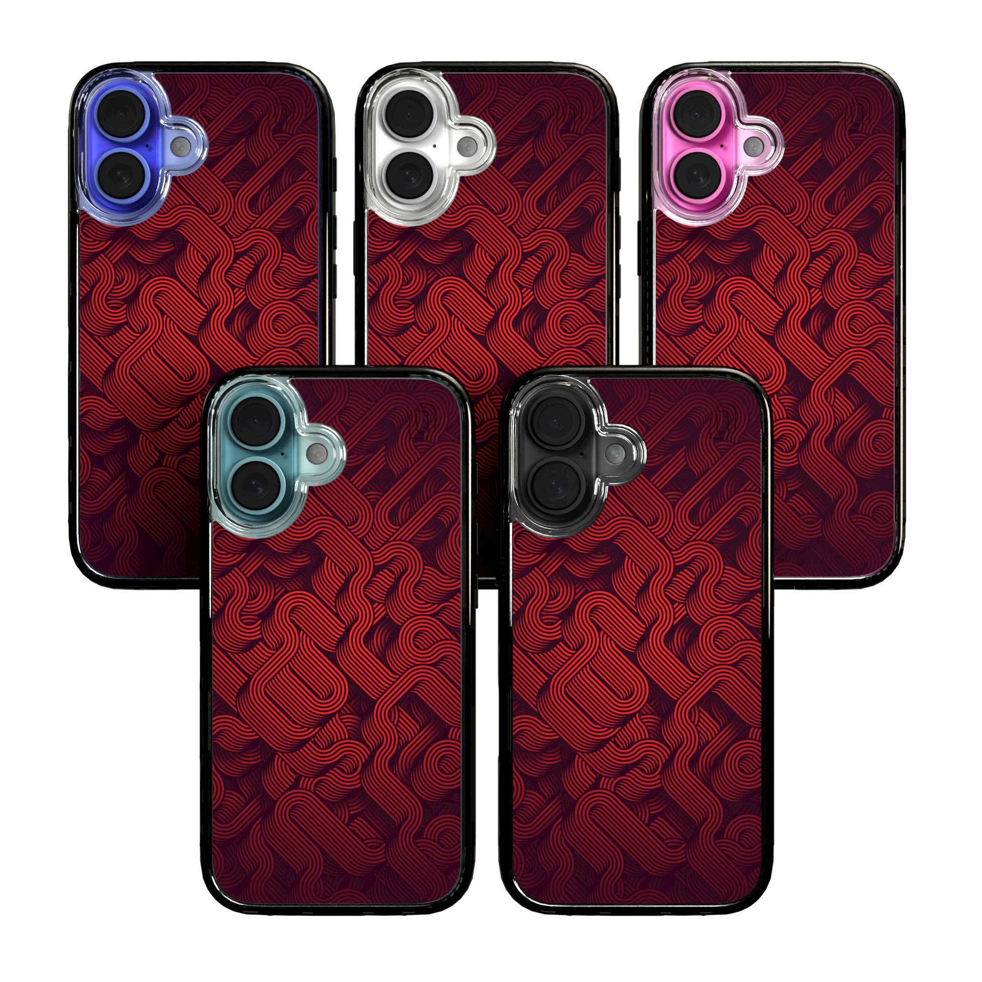 iPhone 16 Series | MagSafe | Monochromatic Case Designs | Red Dimensions Red Dimensions / iPhone 16 / Black