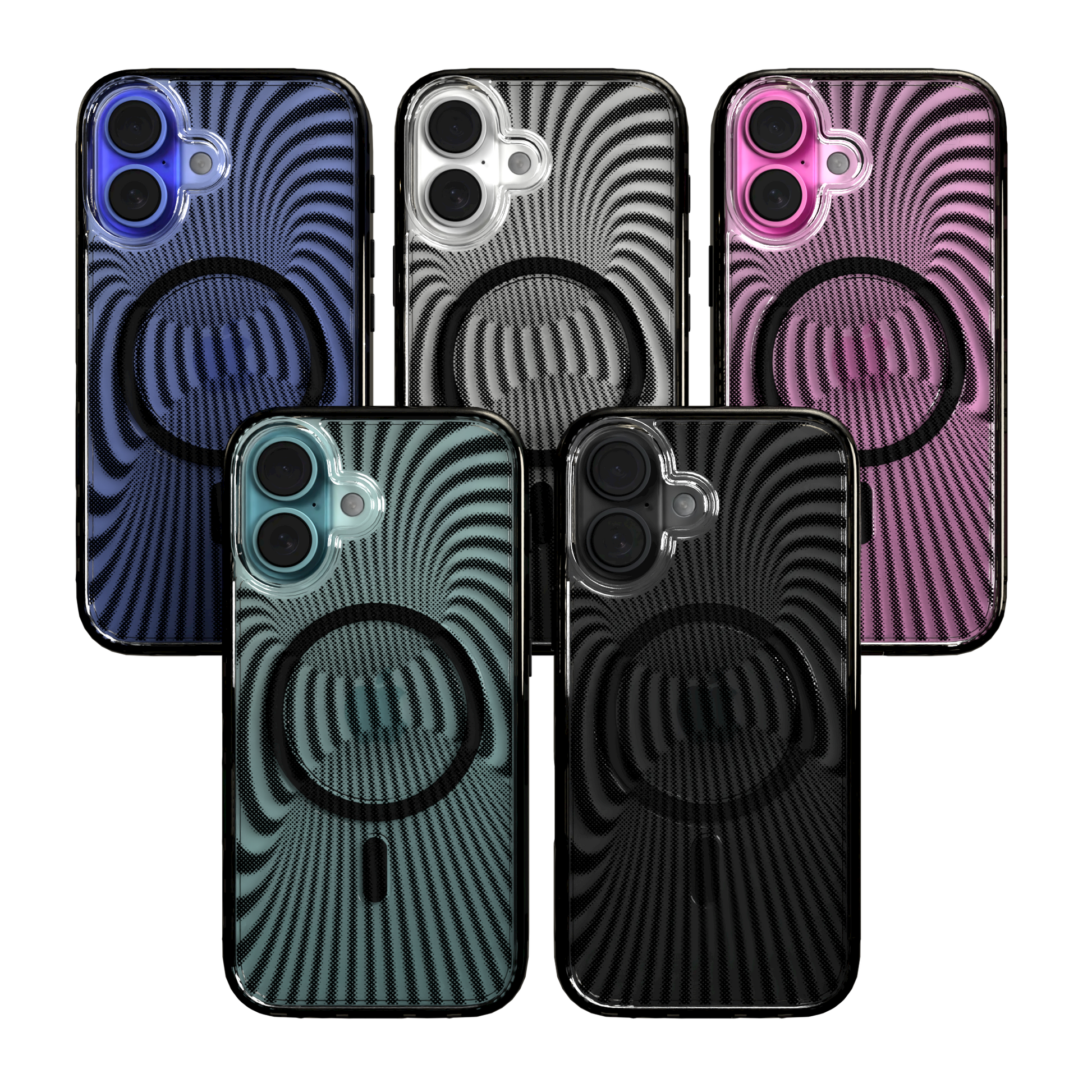 iPhone 16 Series | MagSafe | Monochromatic Case Designs | Trippy Tunnel Tunnel / iPhone 16 / Black
