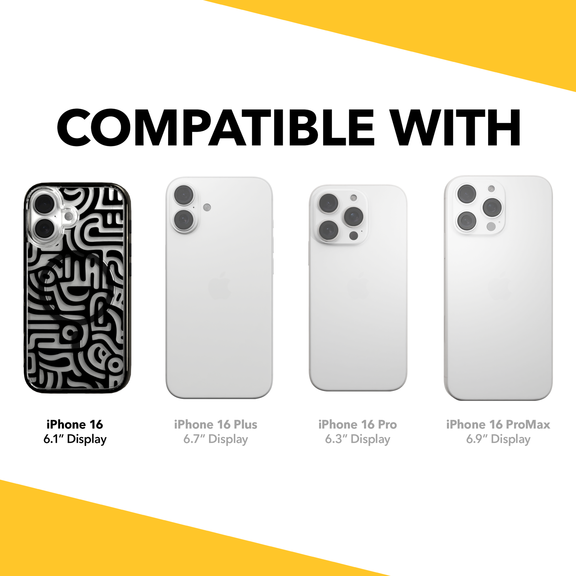 iPhone 16 Series | MagSafe | Monochromatic Case Designs | Glyphs Glyphs / iPhone 16 / Black