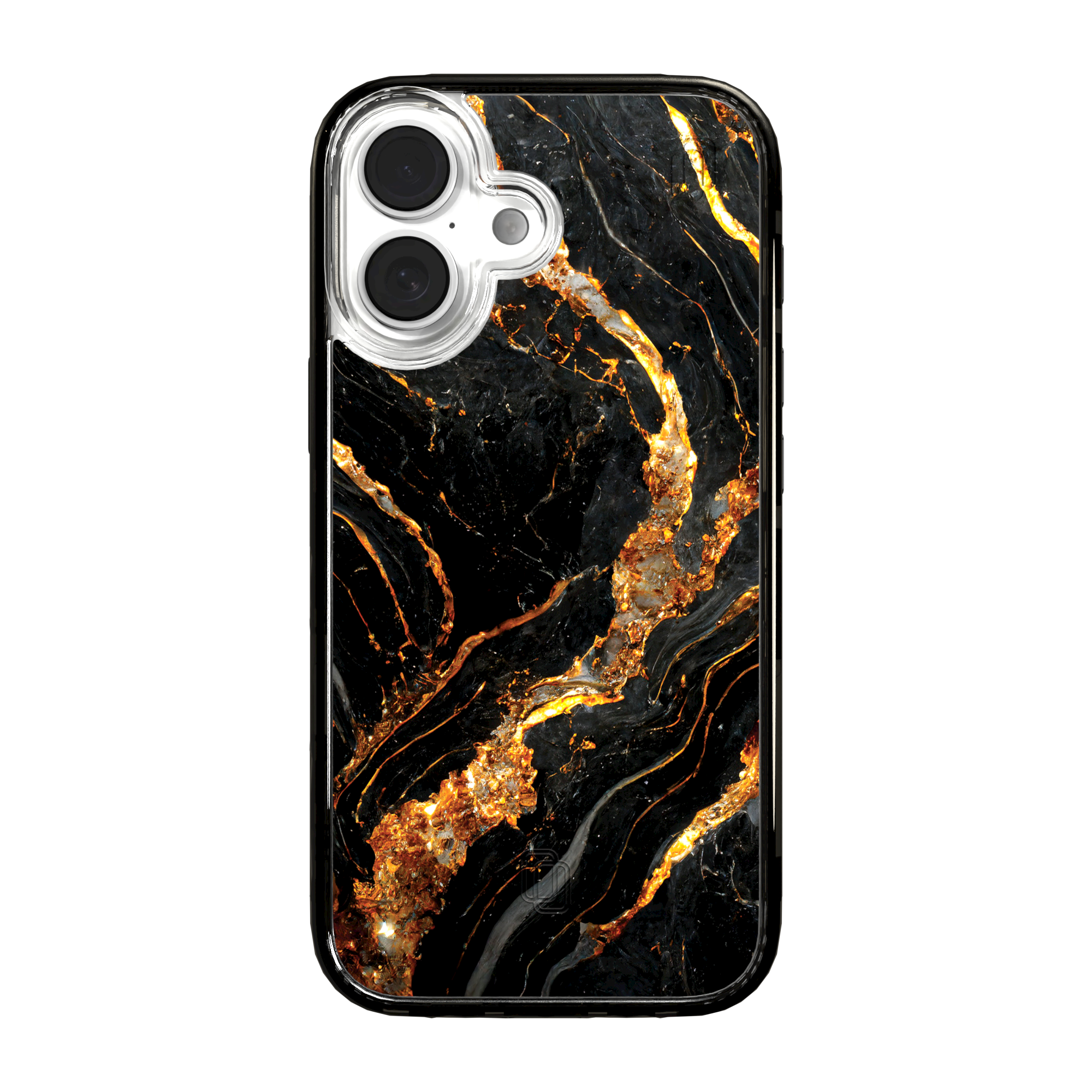 iPhone 16 Series | MagSafe | Stone Beauty Case Collection | Dark Night Black & Gold Marble Dark Night / iPhone 16 / Black