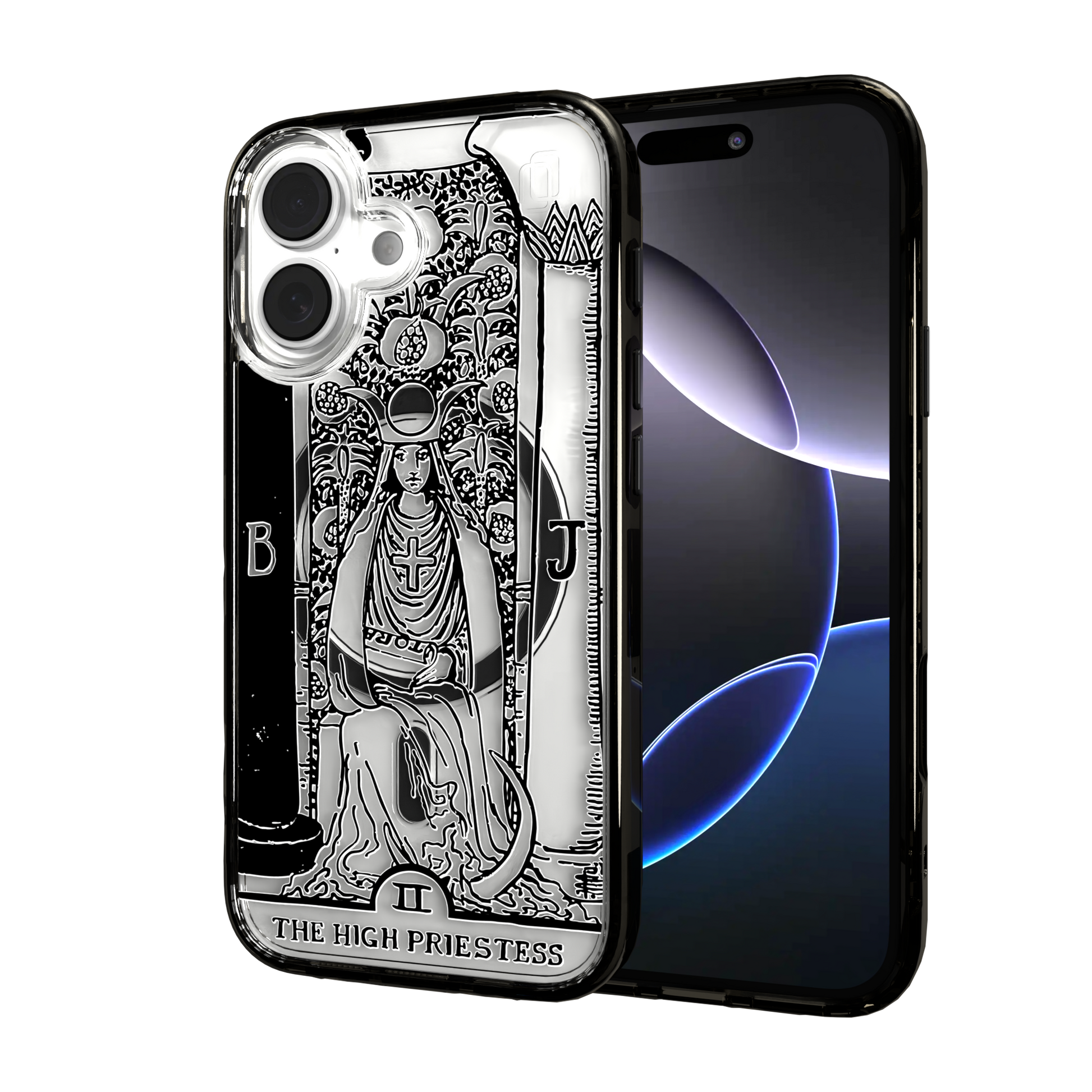 iPhone 16 Series | MagSafe | Tarot Collection | The High Priestess The High Priestess - Line / iPhone 16 / Black
