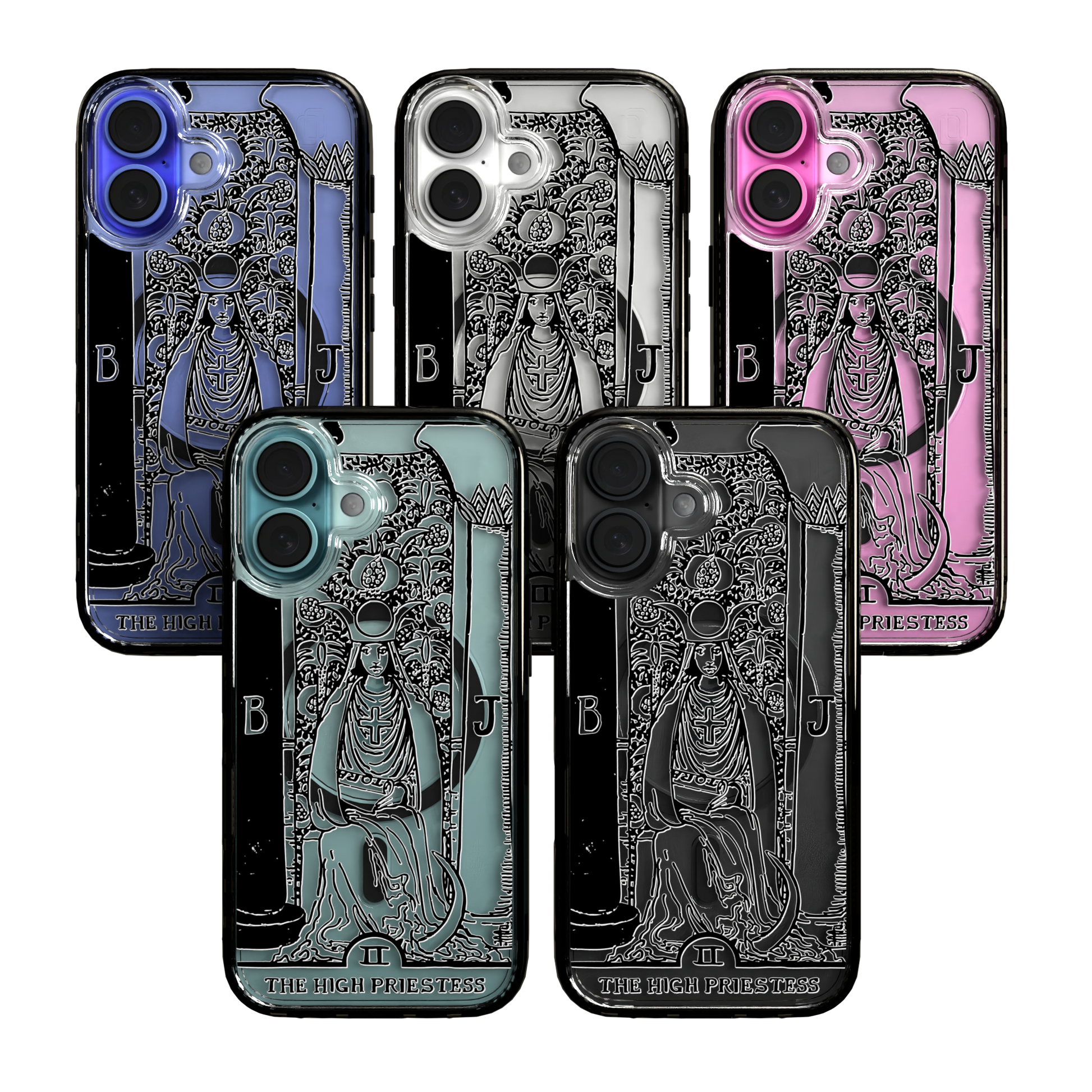 iPhone 16 Series | MagSafe | Tarot Collection | The High Priestess The High Priestess - Line / iPhone 16 / Black