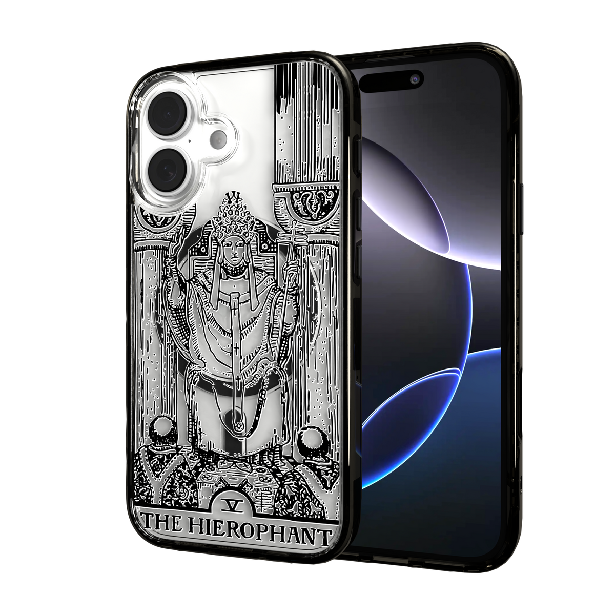 iPhone 16 Series | MagSafe | Tarot Collection | The Hierophant The Hierophant - Line / iPhone 16 / Black