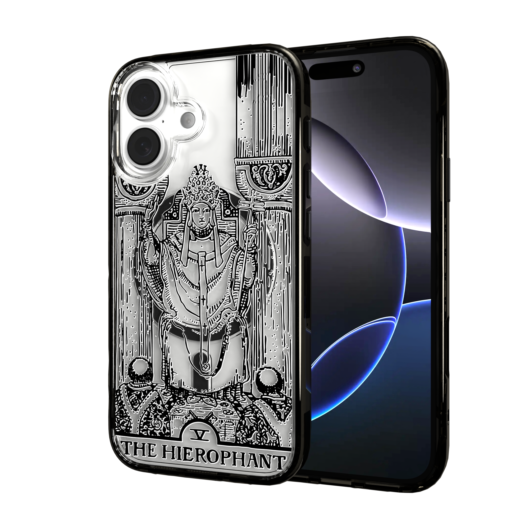 iPhone 16 Series | MagSafe | Tarot Collection | The Hierophant The Hierophant - Line / iPhone 16 / Black