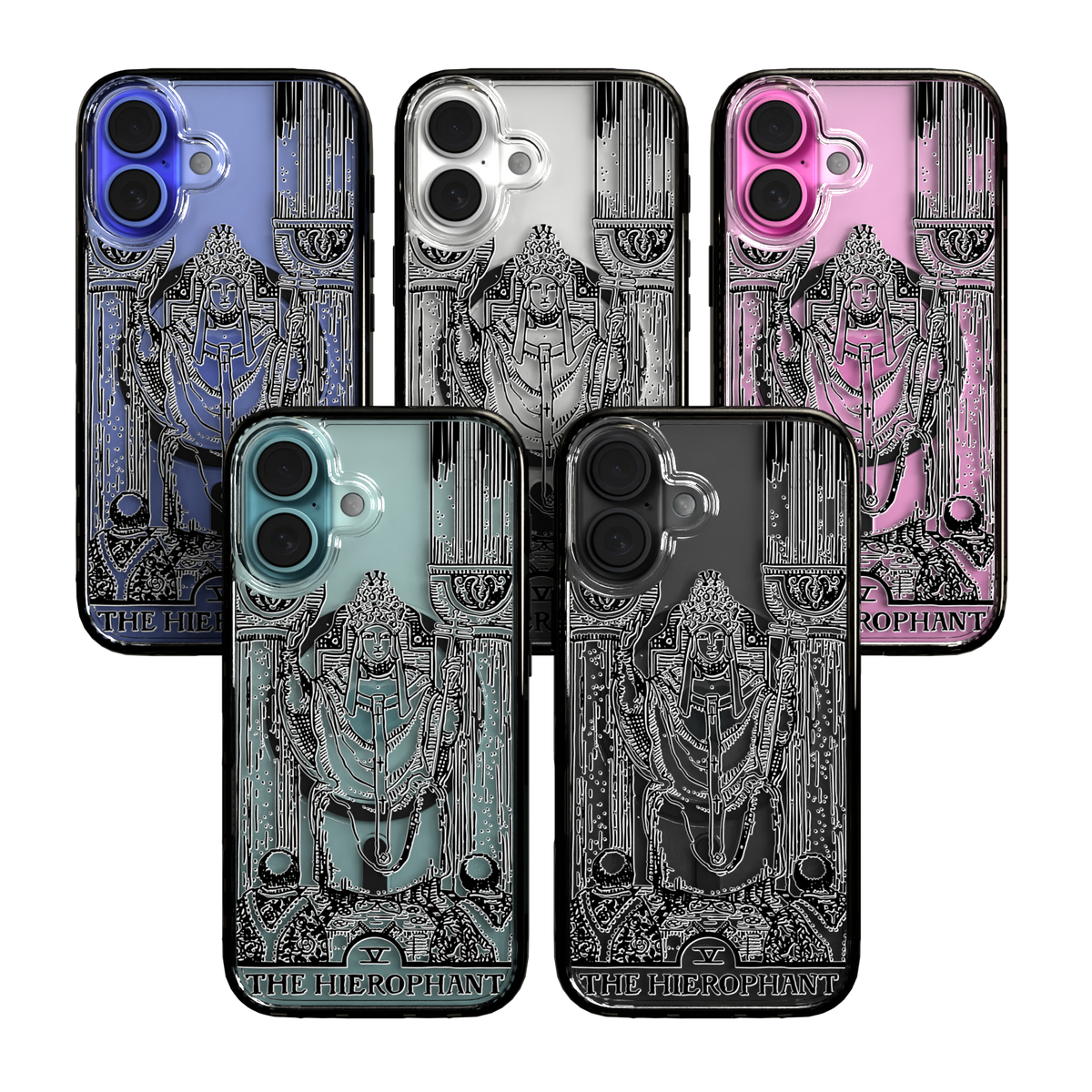iPhone 16 Series | MagSafe | Tarot Collection | The Hierophant The Hierophant - Line / iPhone 16 / Black