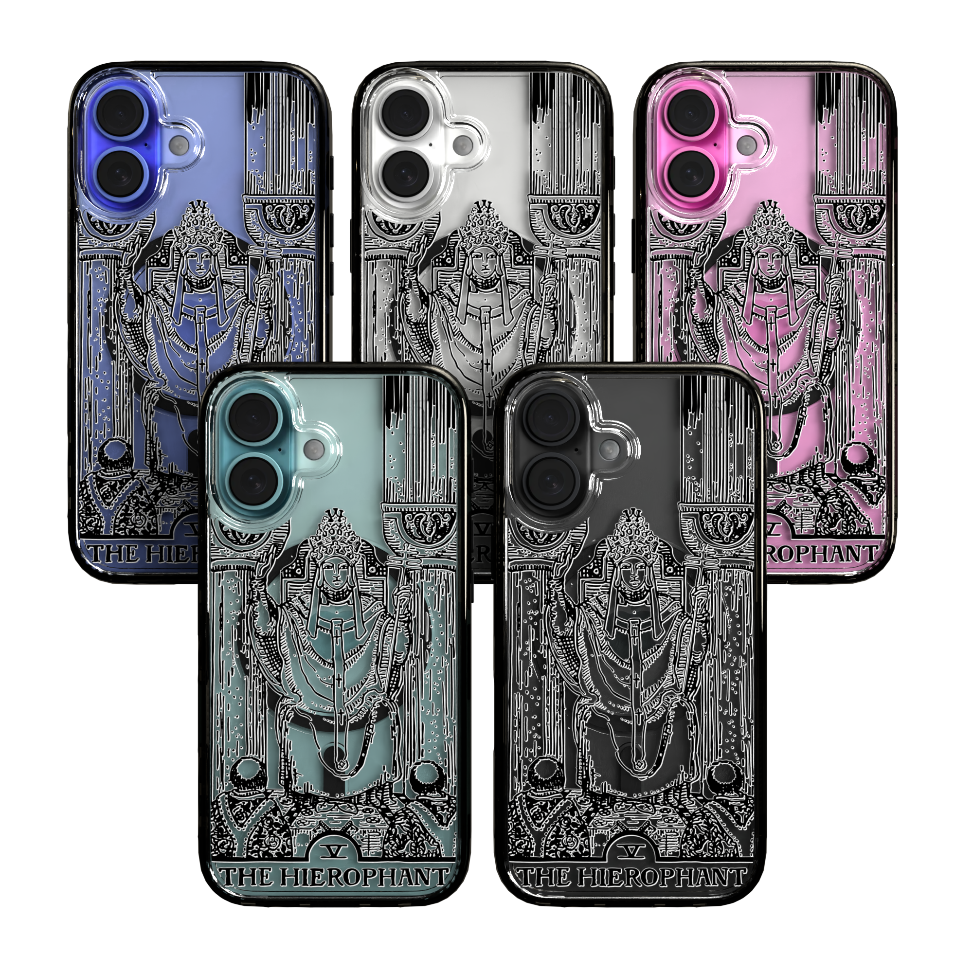 iPhone 16 Series | MagSafe | Tarot Collection | The Hierophant The Hierophant - Line / iPhone 16 / Black