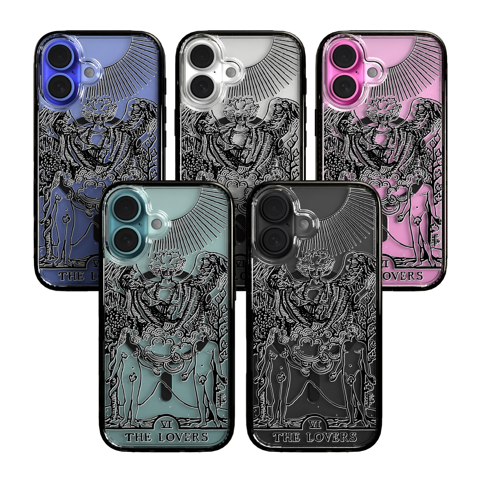 iPhone 16 Series | MagSafe | Tarot Collection | The Lovers The Lovers - Line / iPhone 16 / Black