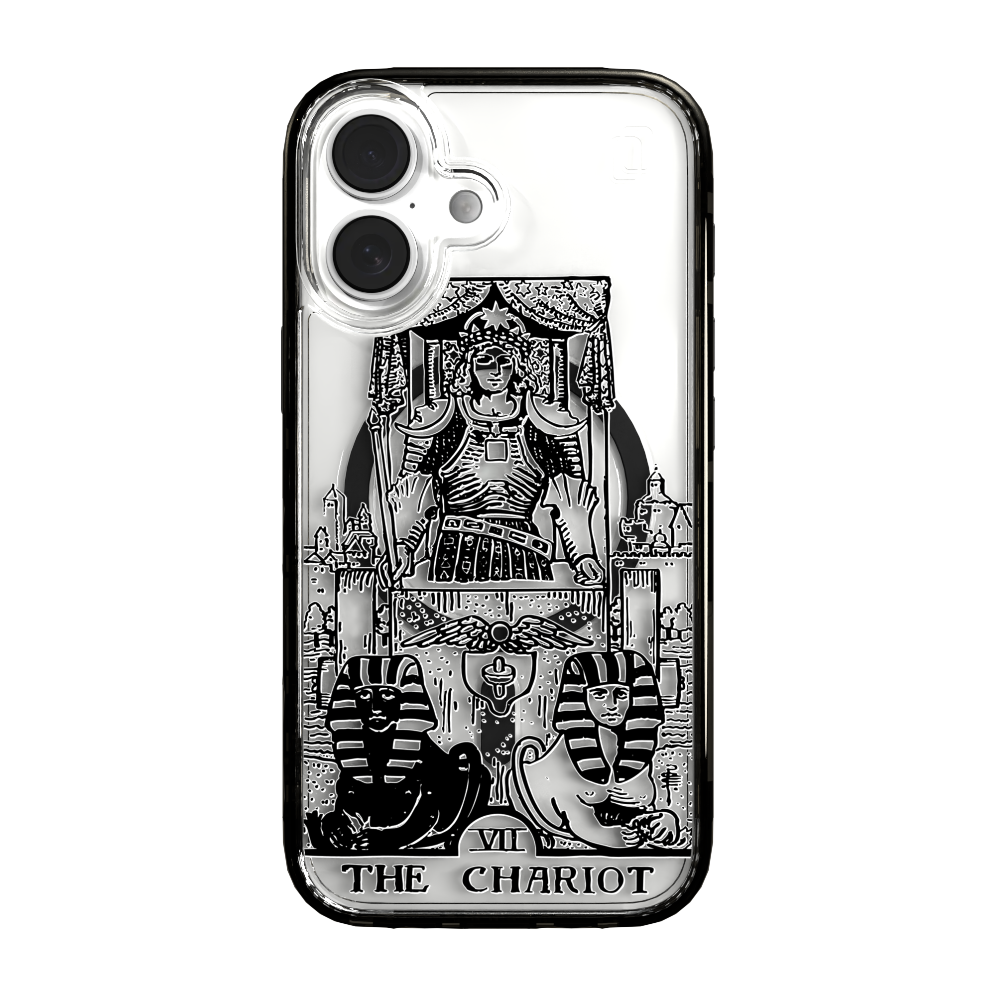 iPhone 16 Series | MagSafe | Tarot Collection | The Chariot The Chariot - Line / iPhone 16 / Black