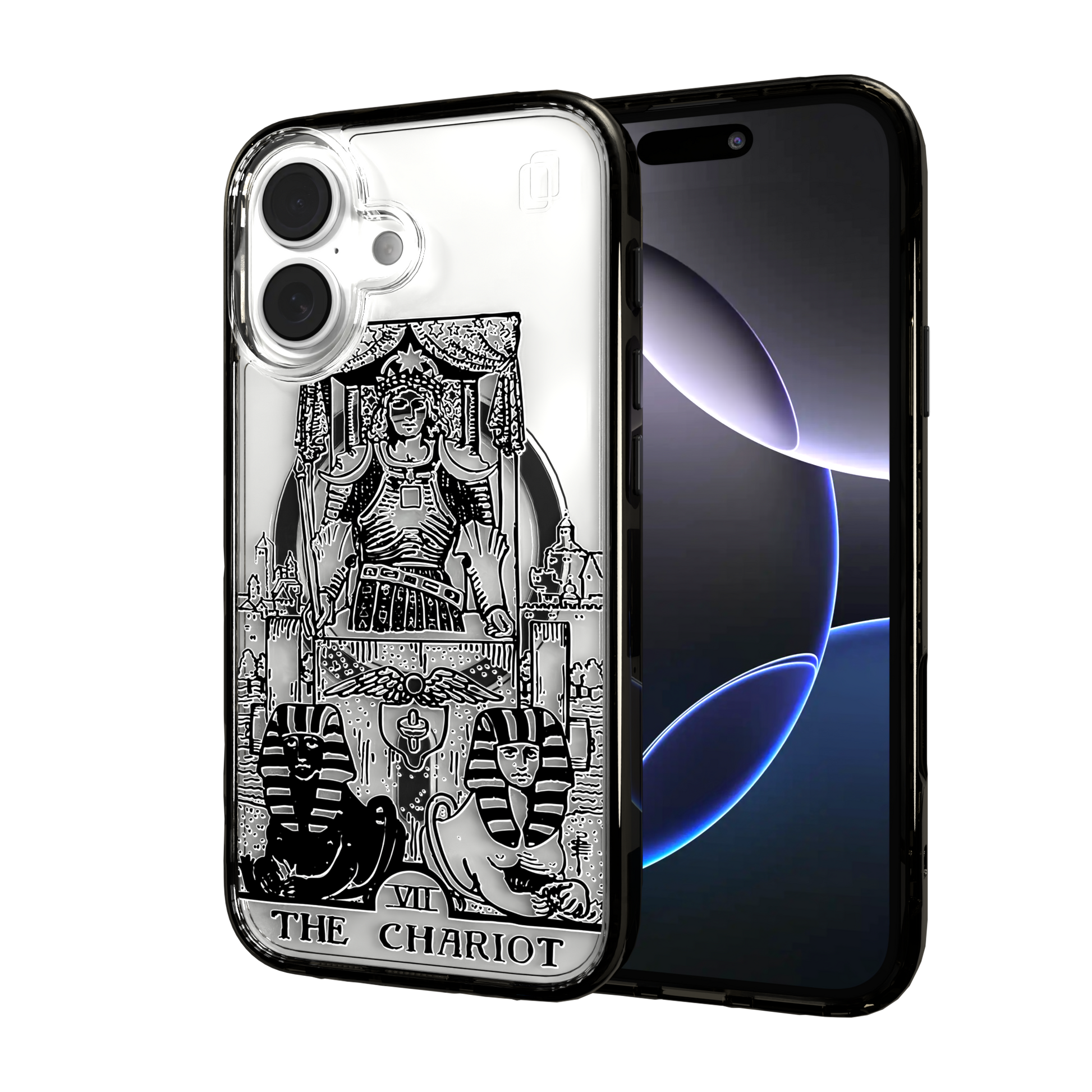 iPhone 16 Series | MagSafe | Tarot Collection | The Chariot The Chariot - Line / iPhone 16 / Black