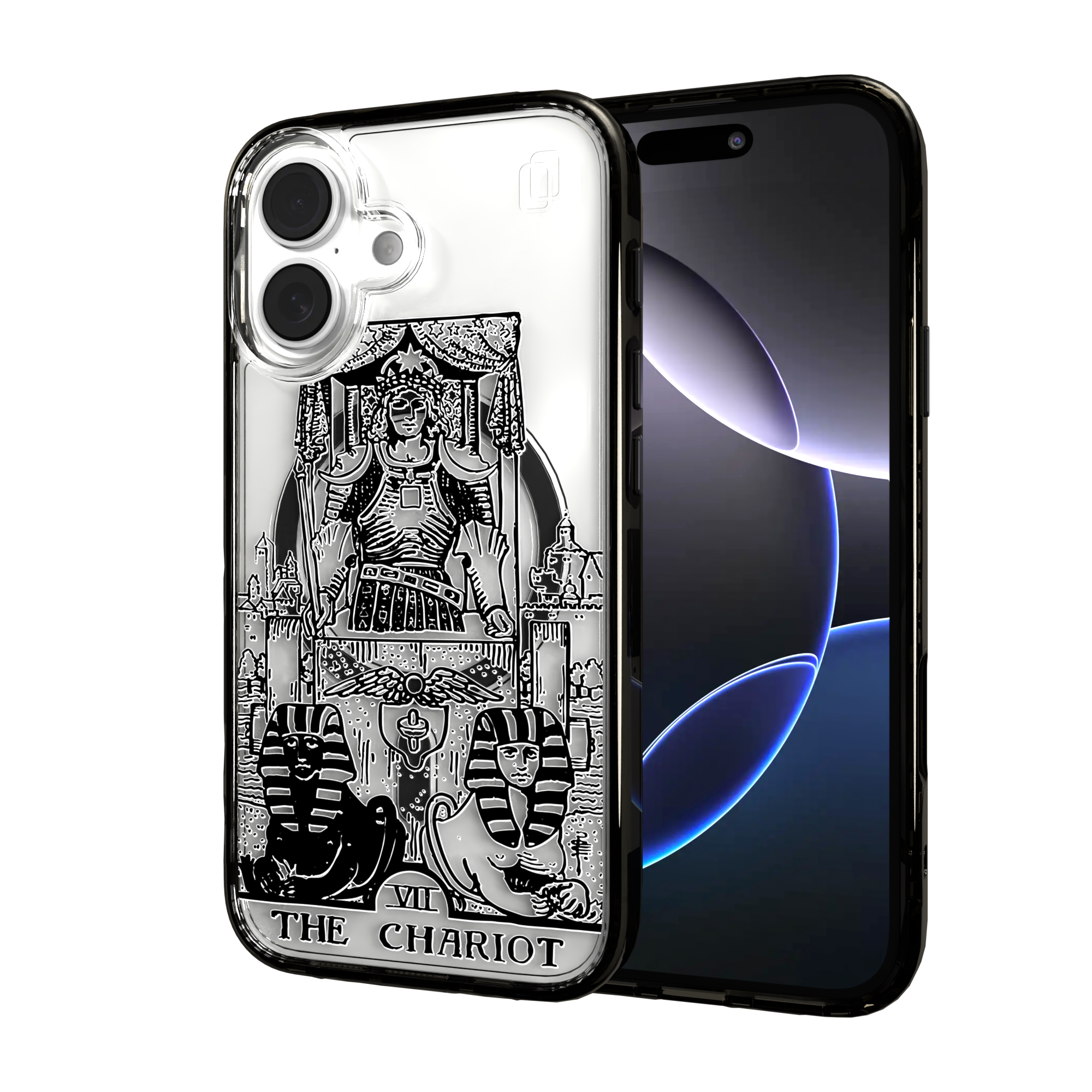 iPhone 16 Series | MagSafe | Tarot Collection | The Chariot The Chariot - Line / iPhone 16 / Black