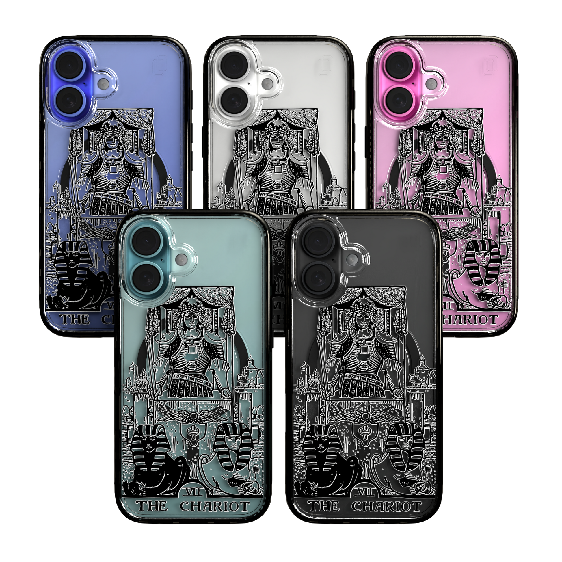 iPhone 16 Series | MagSafe | Tarot Collection | The Chariot The Chariot - Line / iPhone 16 / Black