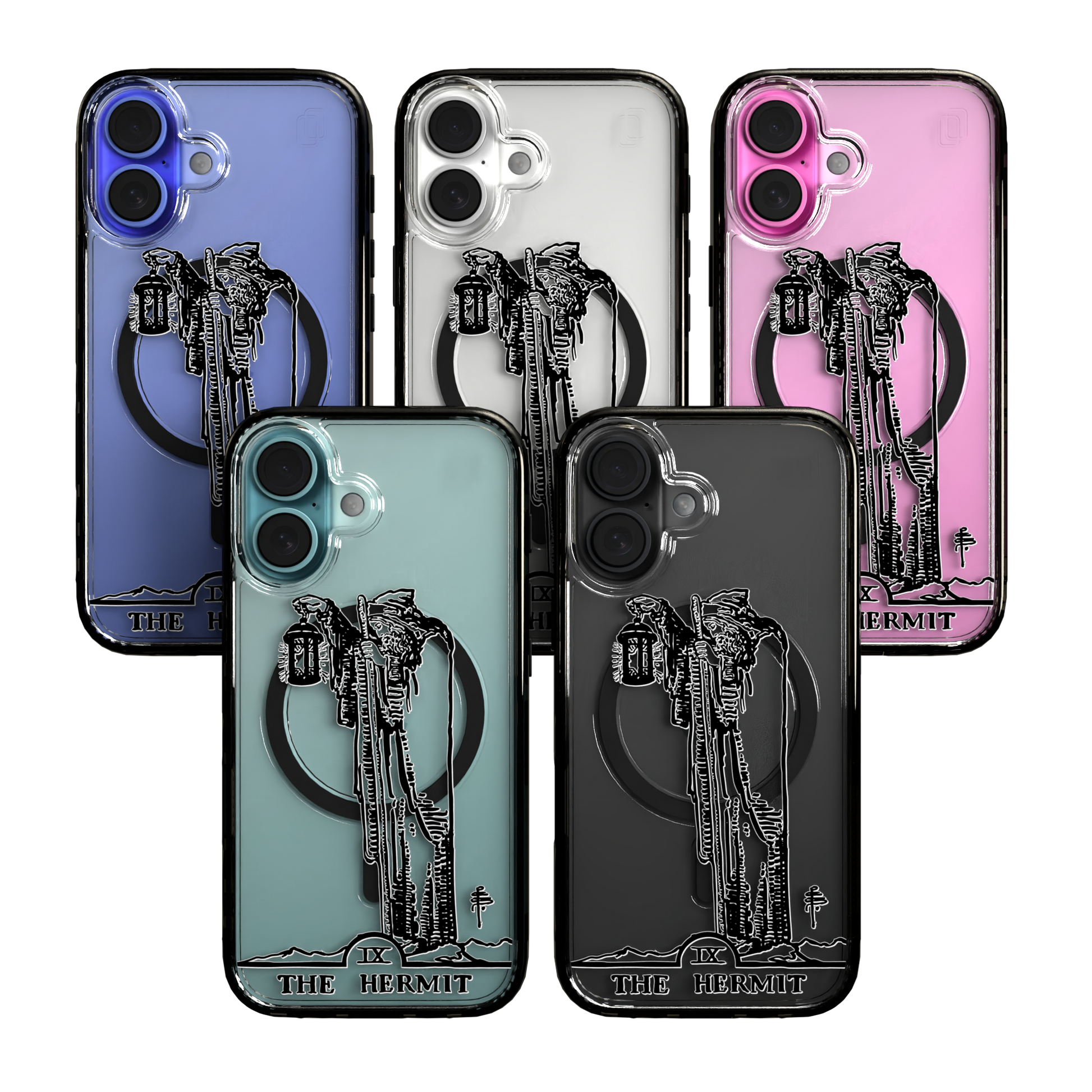 iPhone 16 Series | MagSafe | Tarot Collection | The Hermit The Hermit - Line / iPhone 16 / Black