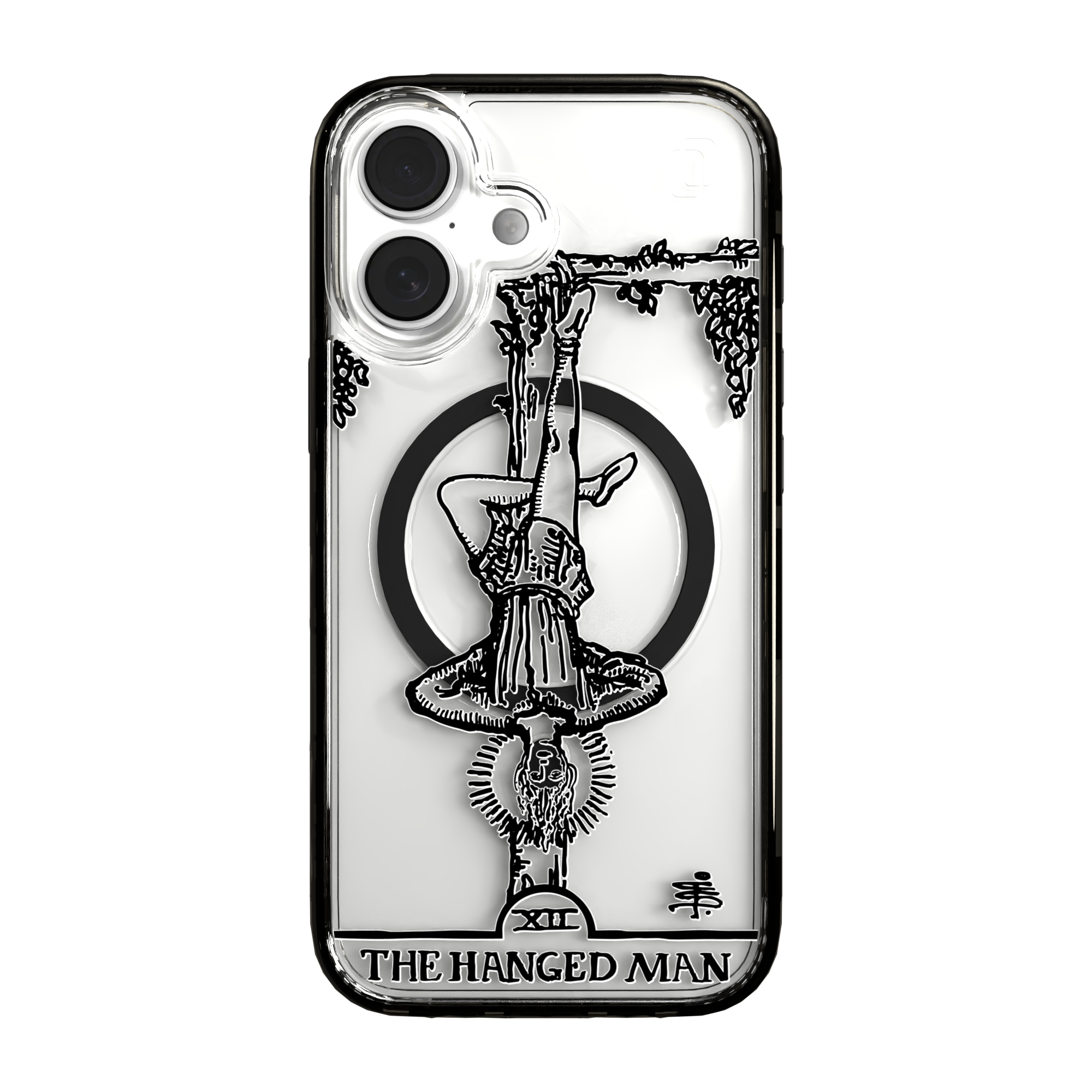 iPhone 16 Series | MagSafe | Tarot Collection | The Hanged Man The Hanged Man - Line / iPhone 16 / Black
