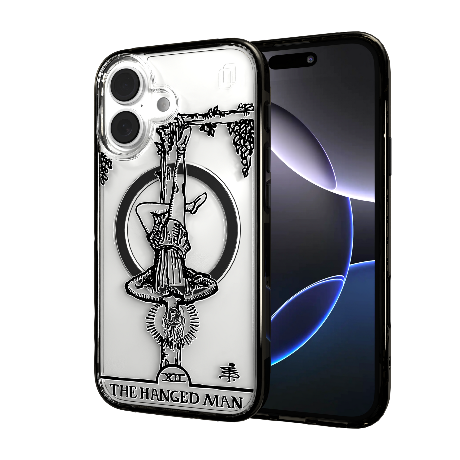 iPhone 16 Series | MagSafe | Tarot Collection | The Hanged Man The Hanged Man - Line / iPhone 16 / Black