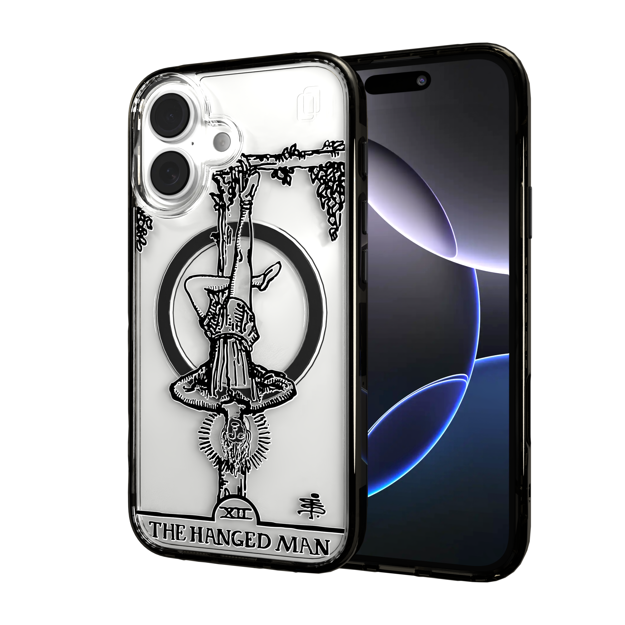 iPhone 16 Series | MagSafe | Tarot Collection | The Hanged Man The Hanged Man - Line / iPhone 16 / Black
