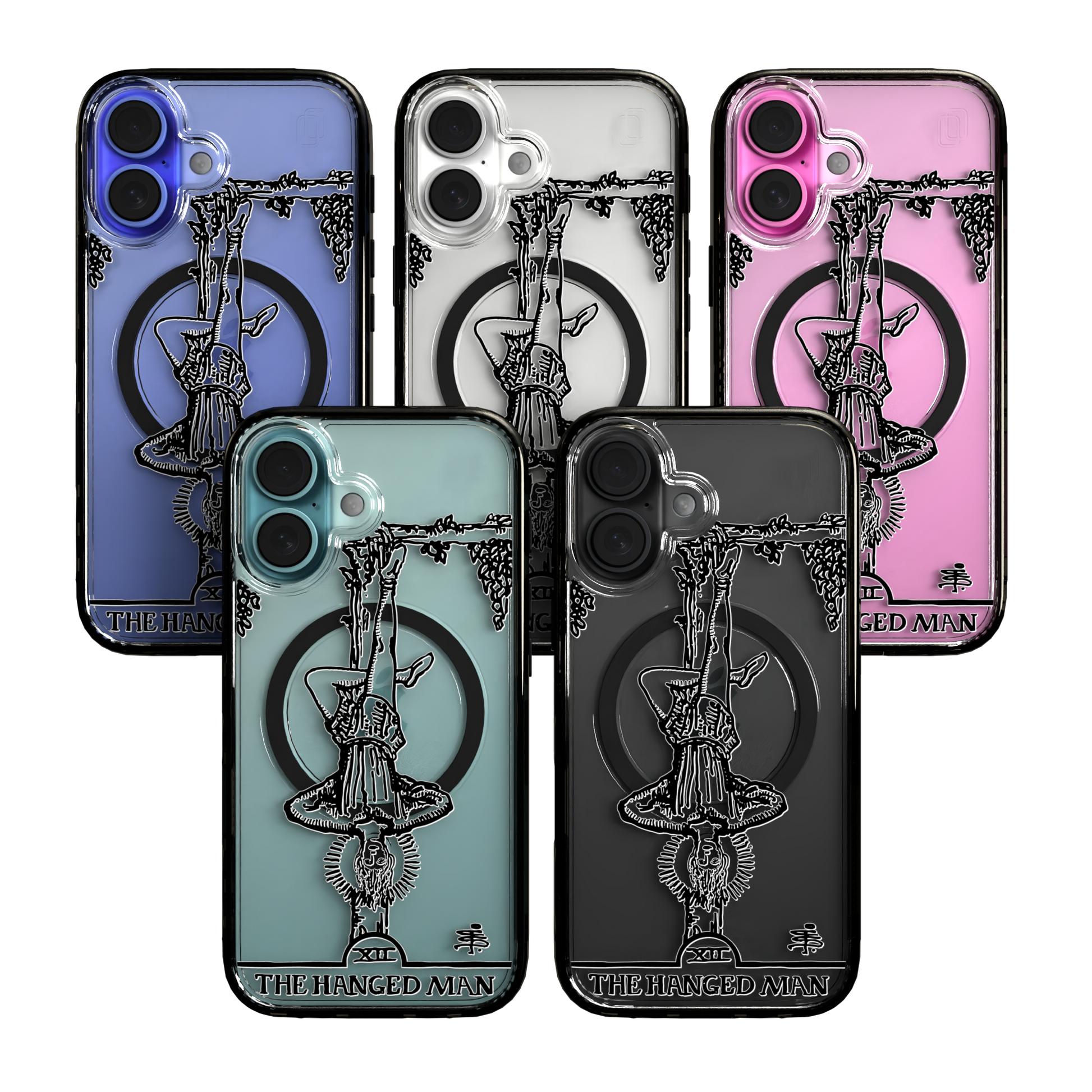 iPhone 16 Series | MagSafe | Tarot Collection | The Hanged Man The Hanged Man - Line / iPhone 16 / Black