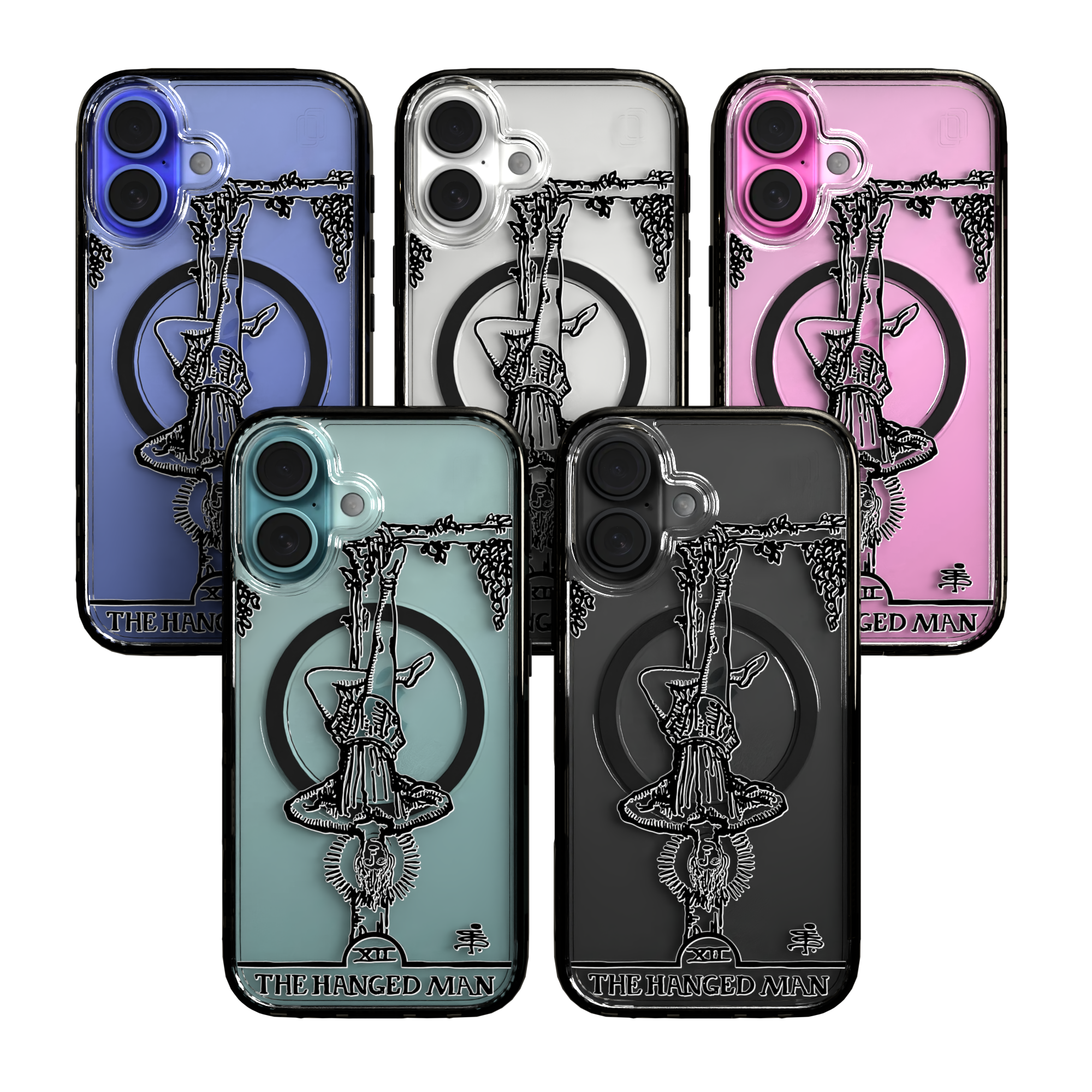 iPhone 16 Series | MagSafe | Tarot Collection | The Hanged Man The Hanged Man - Line / iPhone 16 / Black