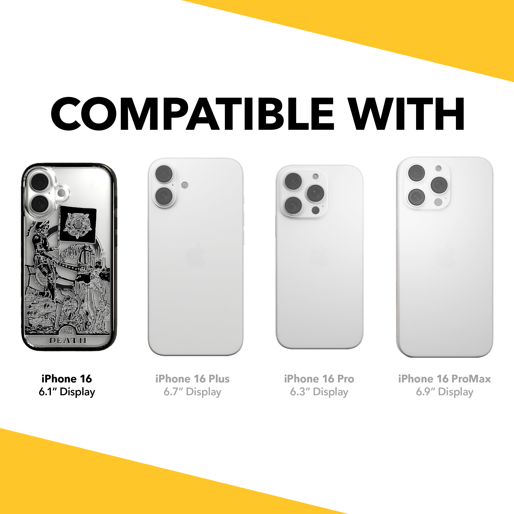 iPhone 16 Series | MagSafe | Tarot Collection | Death Death - Line / iPhone 16 / Black