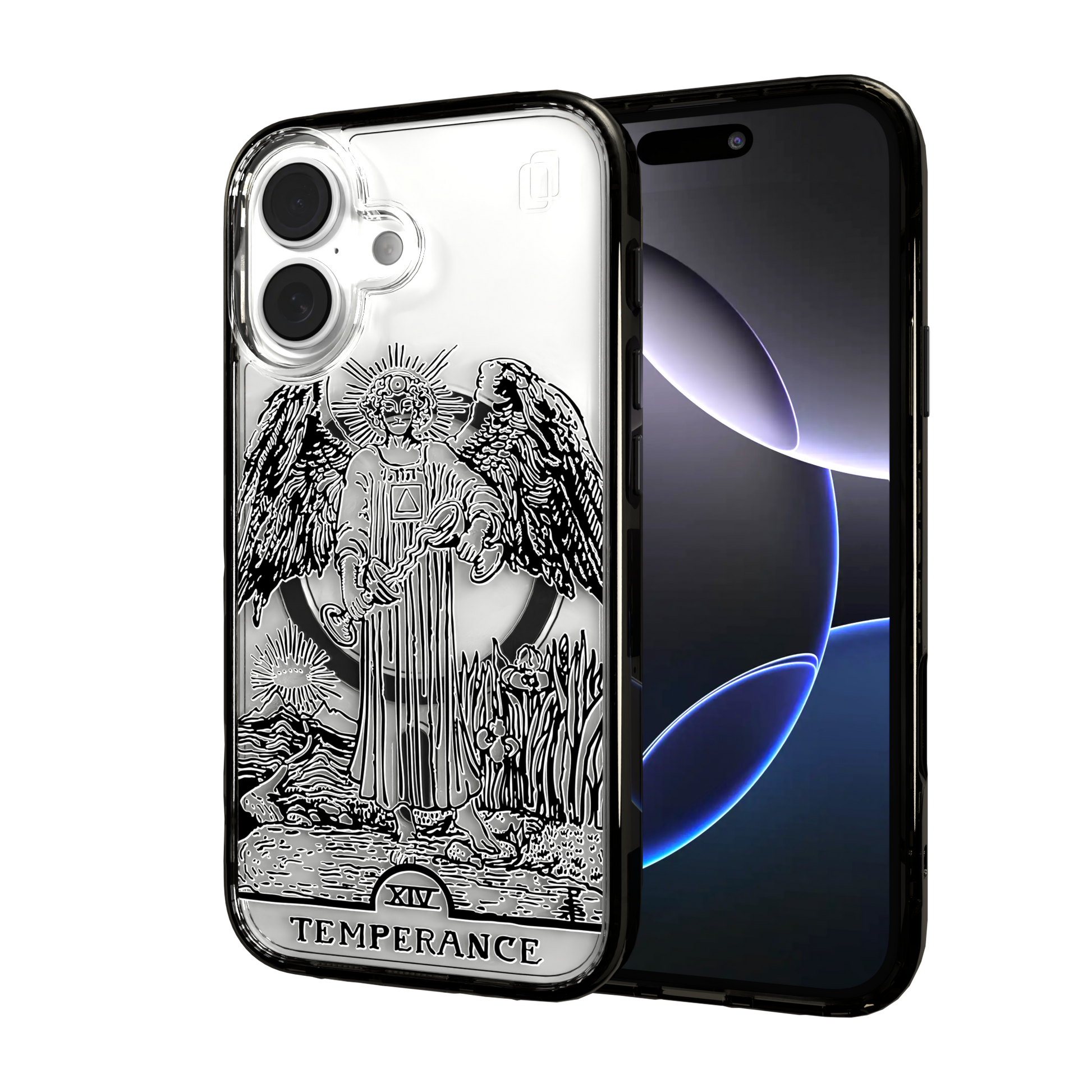 iPhone 16 Series | MagSafe | Tarot Collection | Temperance Temperance - Line / iPhone 16 / Black