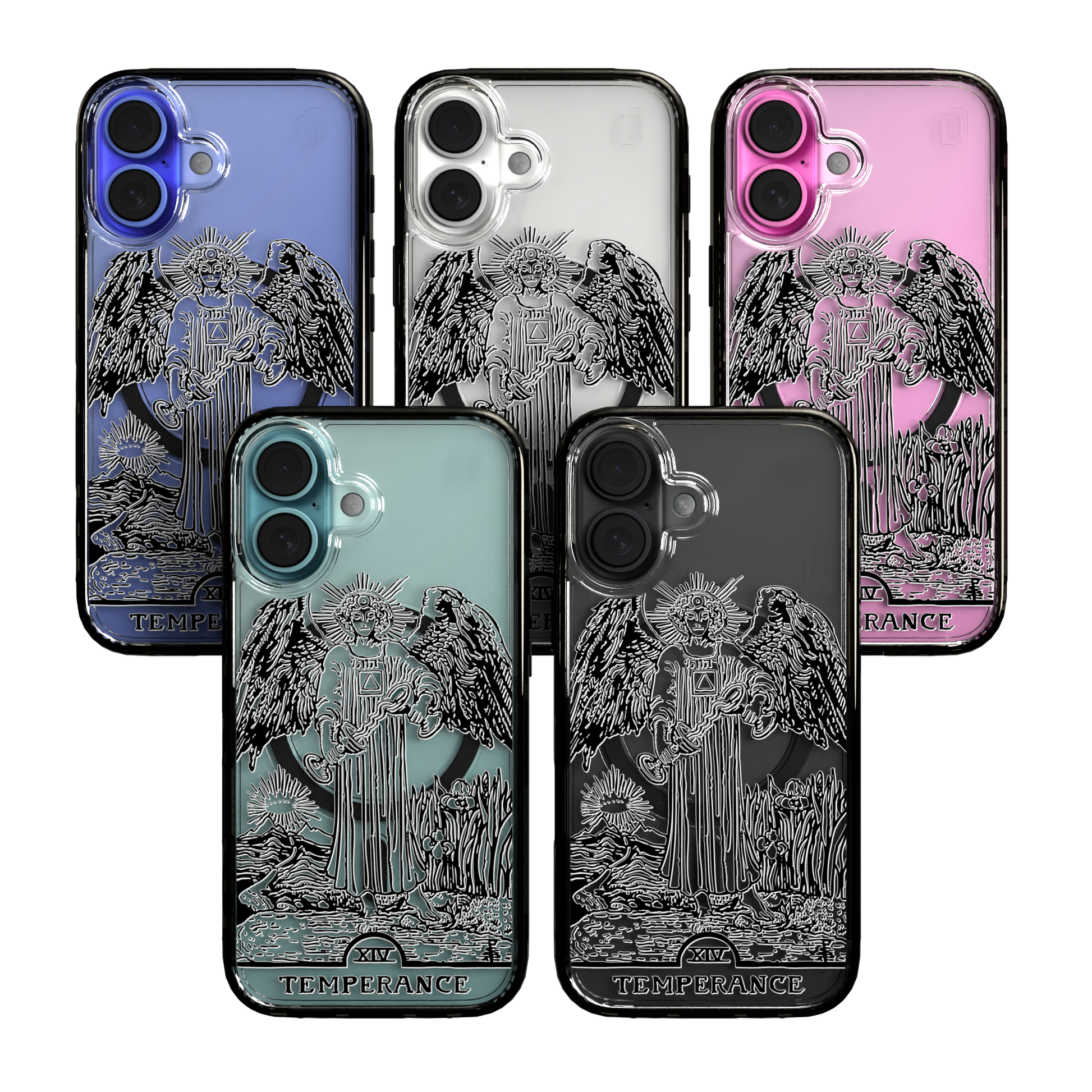 iPhone 16 Series | MagSafe | Tarot Collection | Temperance Temperance - Line / iPhone 16 / Black
