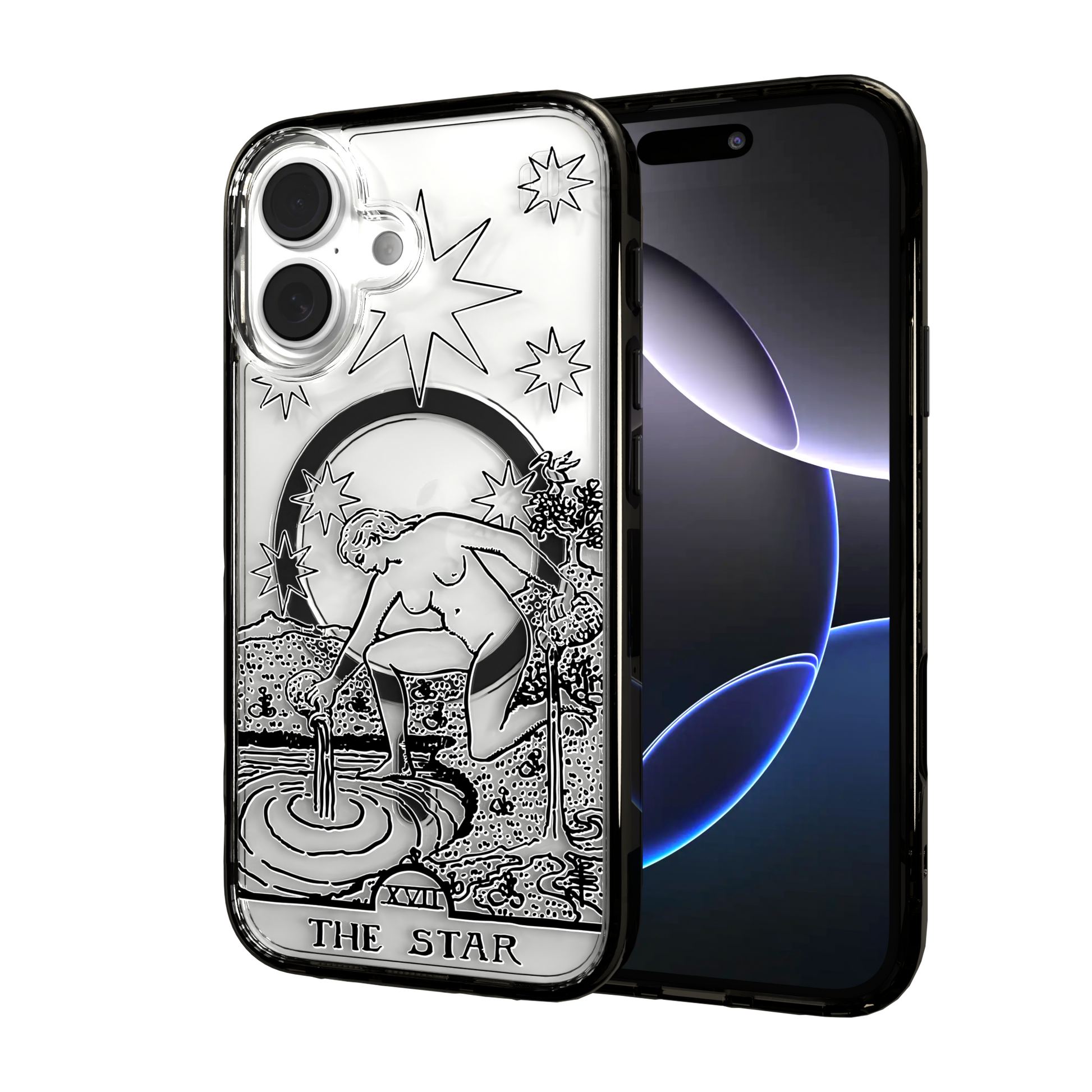 iPhone 16 Series | MagSafe | Tarot Collection | The Star The Star - Line / iPhone 16 / Black