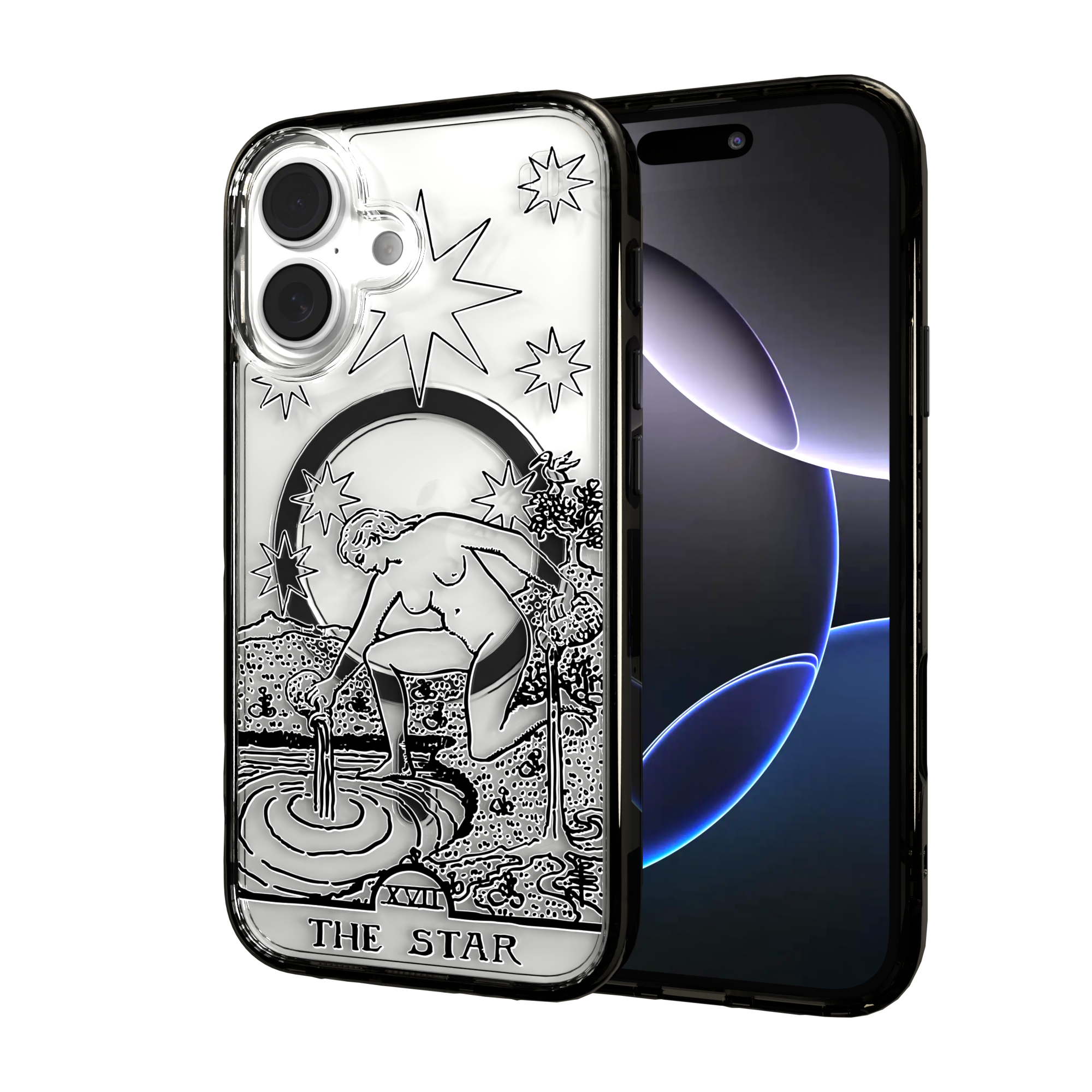 iPhone 16 Series | MagSafe | Tarot Collection | The Star The Star - Line / iPhone 16 / Black