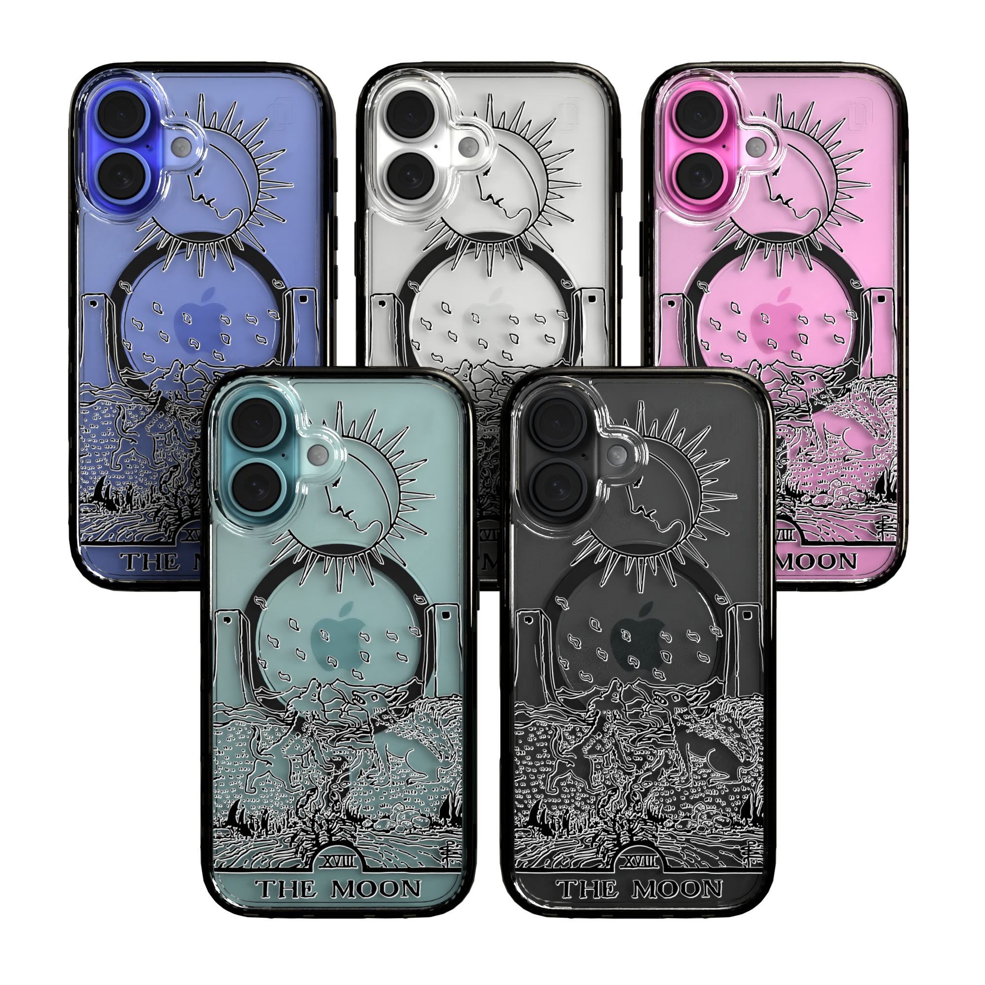 iPhone 16 Series | MagSafe | Tarot Collection | The Moon The Moon - Line / iPhone 16 / Black