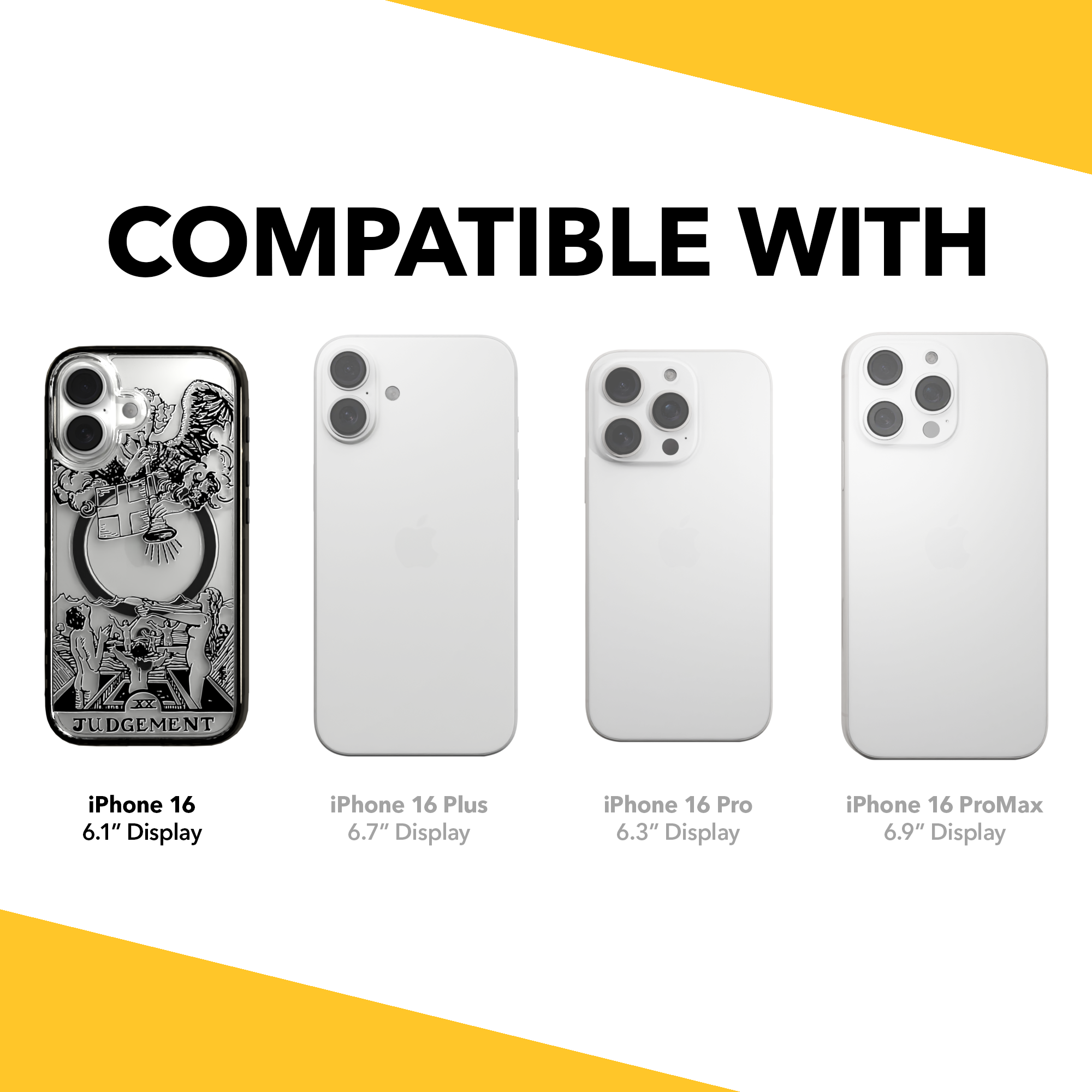 iPhone 16 Series | MagSafe | Tarot Collection | Judgement Judgement - Line / iPhone 16 / Black