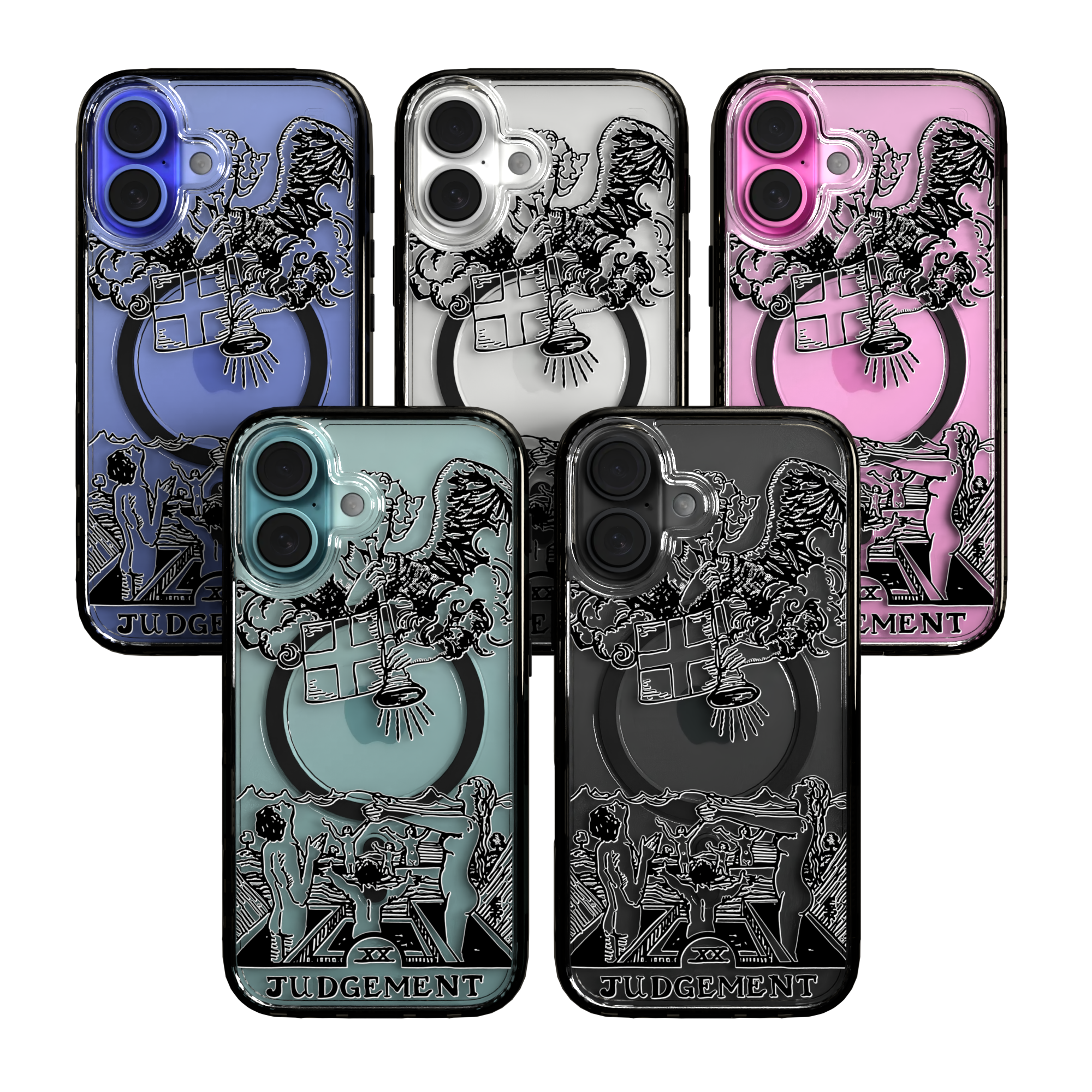 iPhone 16 Series | MagSafe | Tarot Collection | Judgement Judgement - Line / iPhone 16 / Black