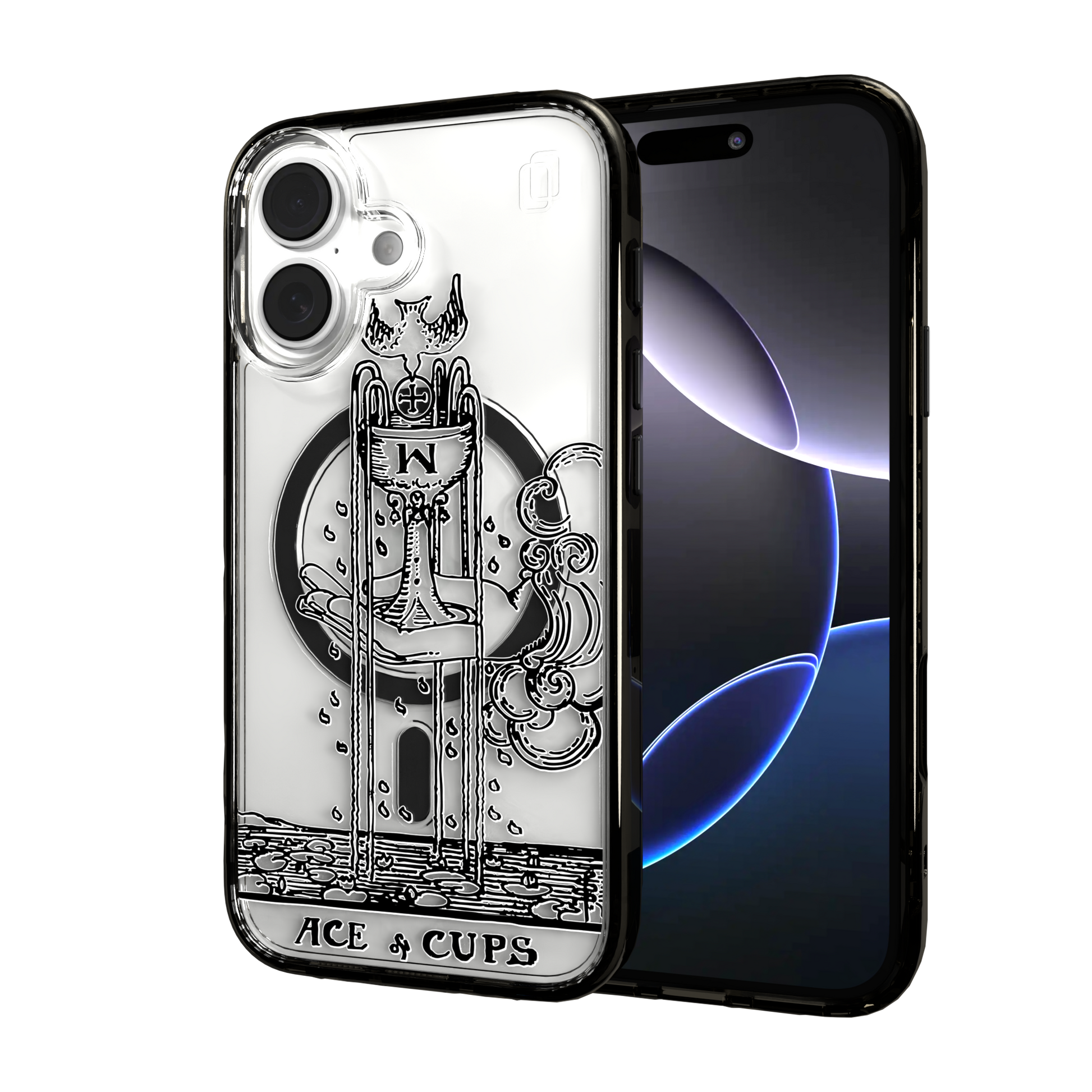 iPhone 16 Series | MagSafe | Tarot Collection | Ace of Cups Ace of Cups - Line / iPhone 16 / Black