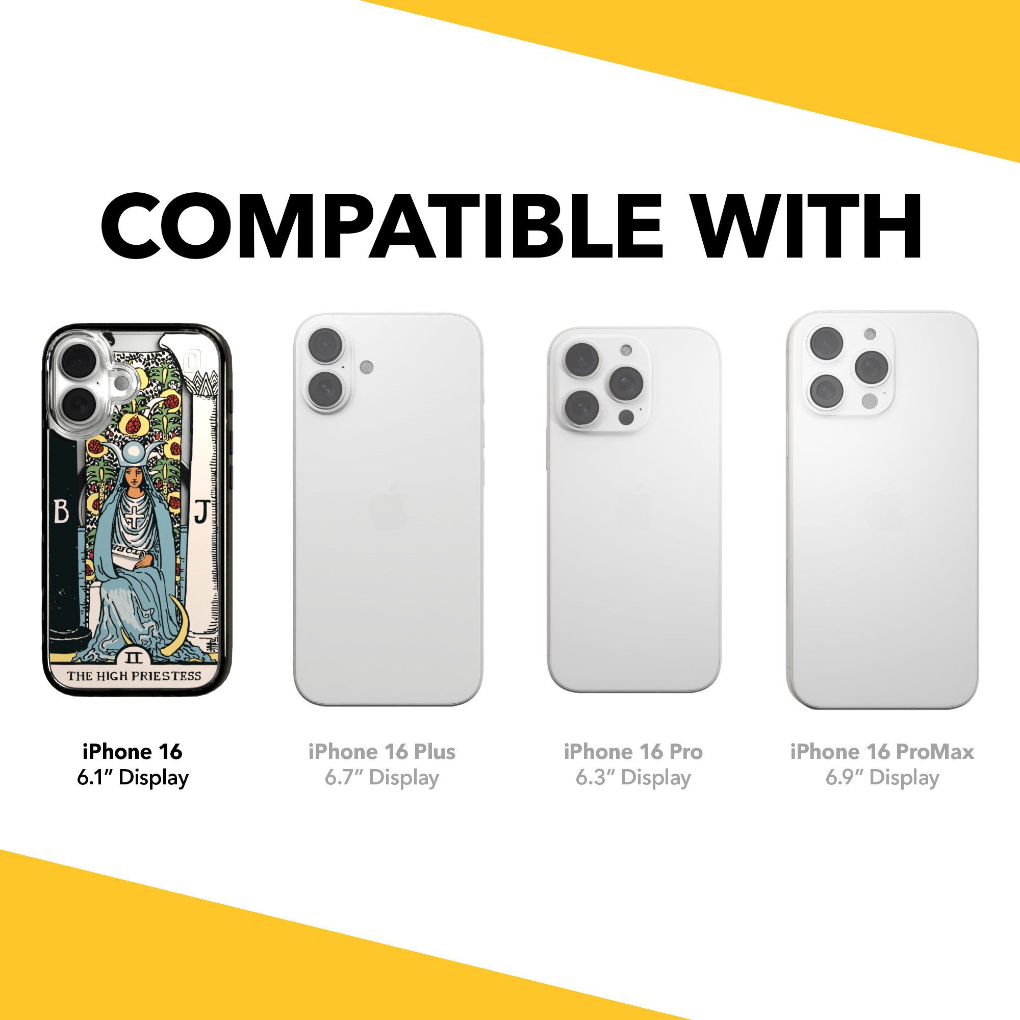 iPhone 16 Series | MagSafe | Tarot Collection | The High Priestess The High Priestess - Color / iPhone 16 / Black