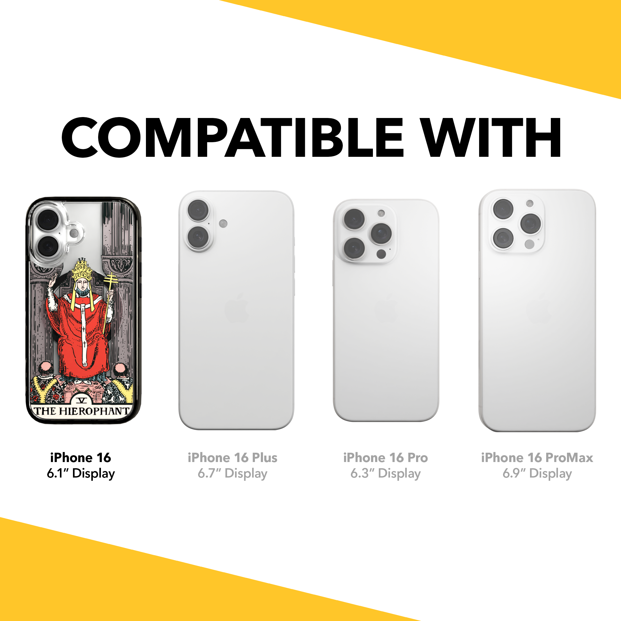 iPhone 16 Series | MagSafe | Tarot Collection | The Hierophant The Hierophant - Color / iPhone 16 / Black
