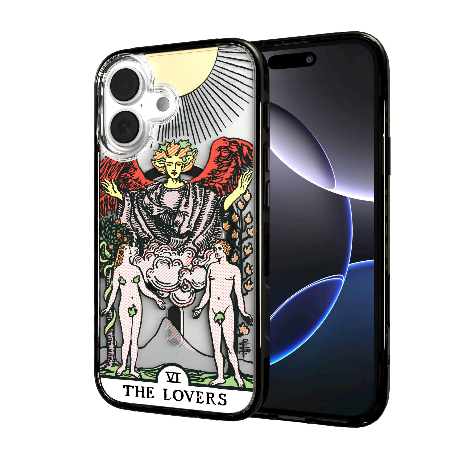 iPhone 16 Series | MagSafe | Tarot Collection | The Lovers The Lovers - Color / iPhone 16 / Black