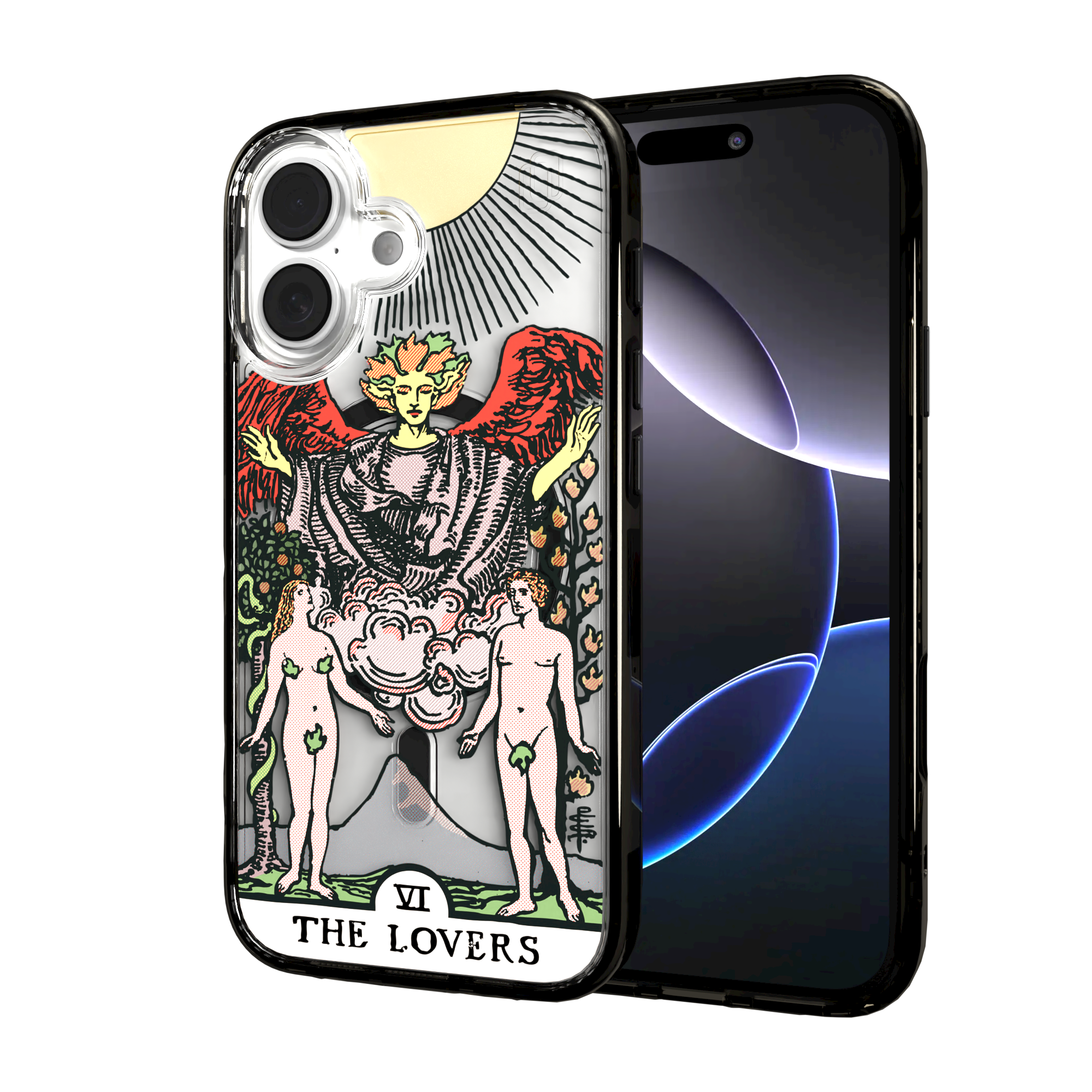 iPhone 16 Series | MagSafe | Tarot Collection | The Lovers The Lovers - Color / iPhone 16 / Black