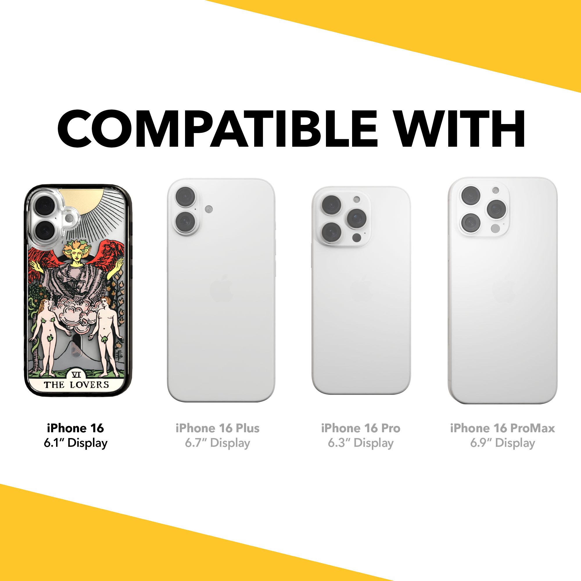 iPhone 16 Series | MagSafe | Tarot Collection | The Lovers The Lovers - Color / iPhone 16 / Black