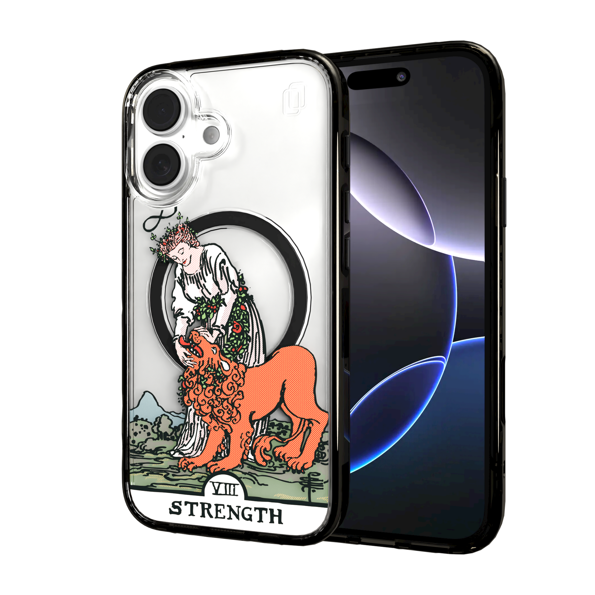 iPhone 16 Series | MagSafe | Tarot Collection | Strength Strength - Color / iPhone 16 / Black